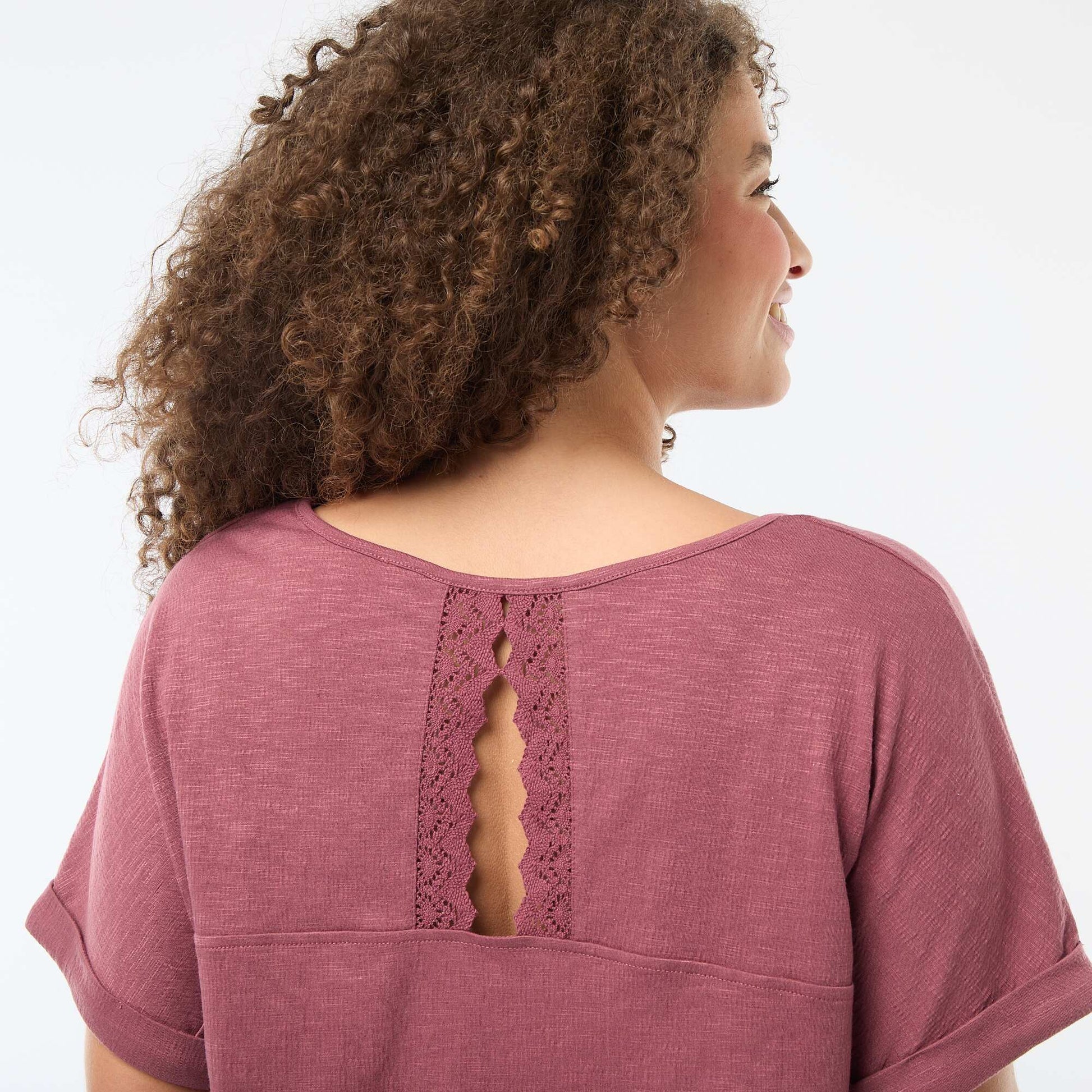 Camiseta de tejido crepé ROSA