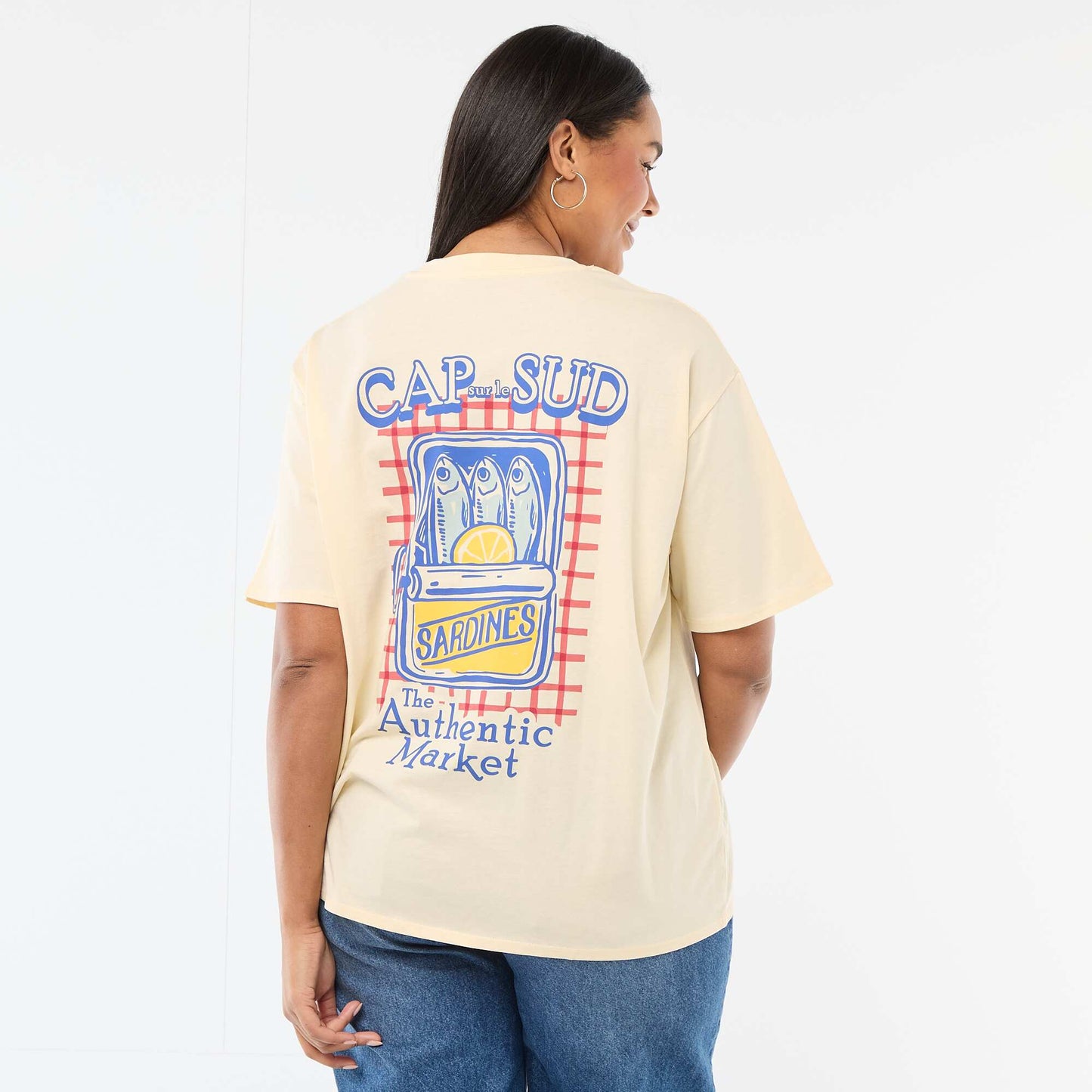 Camiseta corte oversize de manga corta AMARILLO