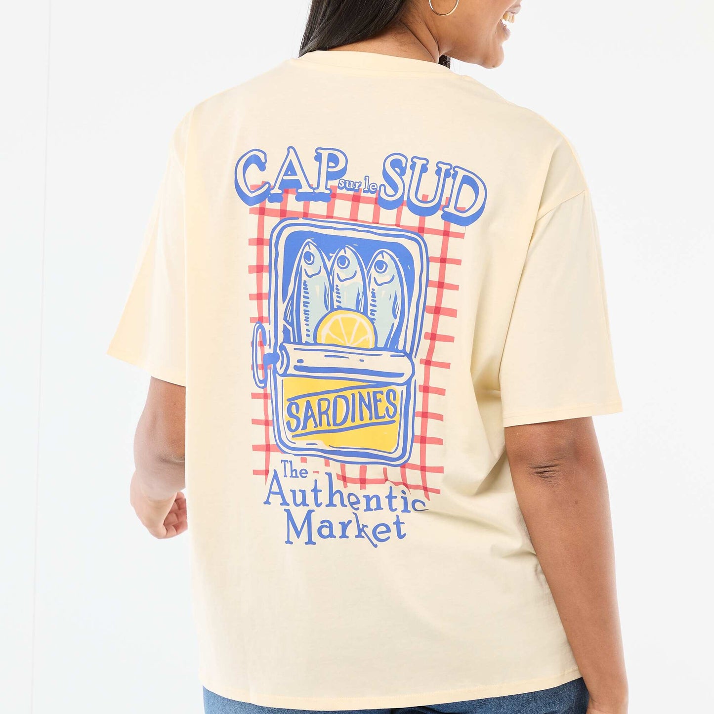 Camiseta corte oversize de manga corta AMARILLO
