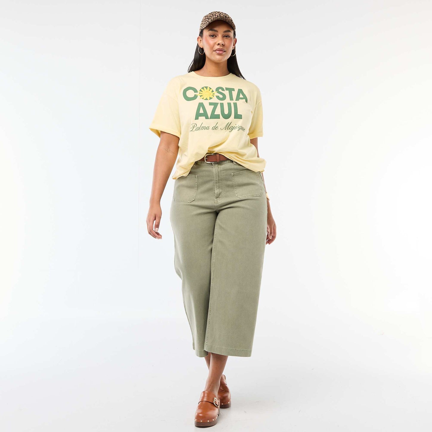 Camiseta corte oversize de manga corta AMARILLO