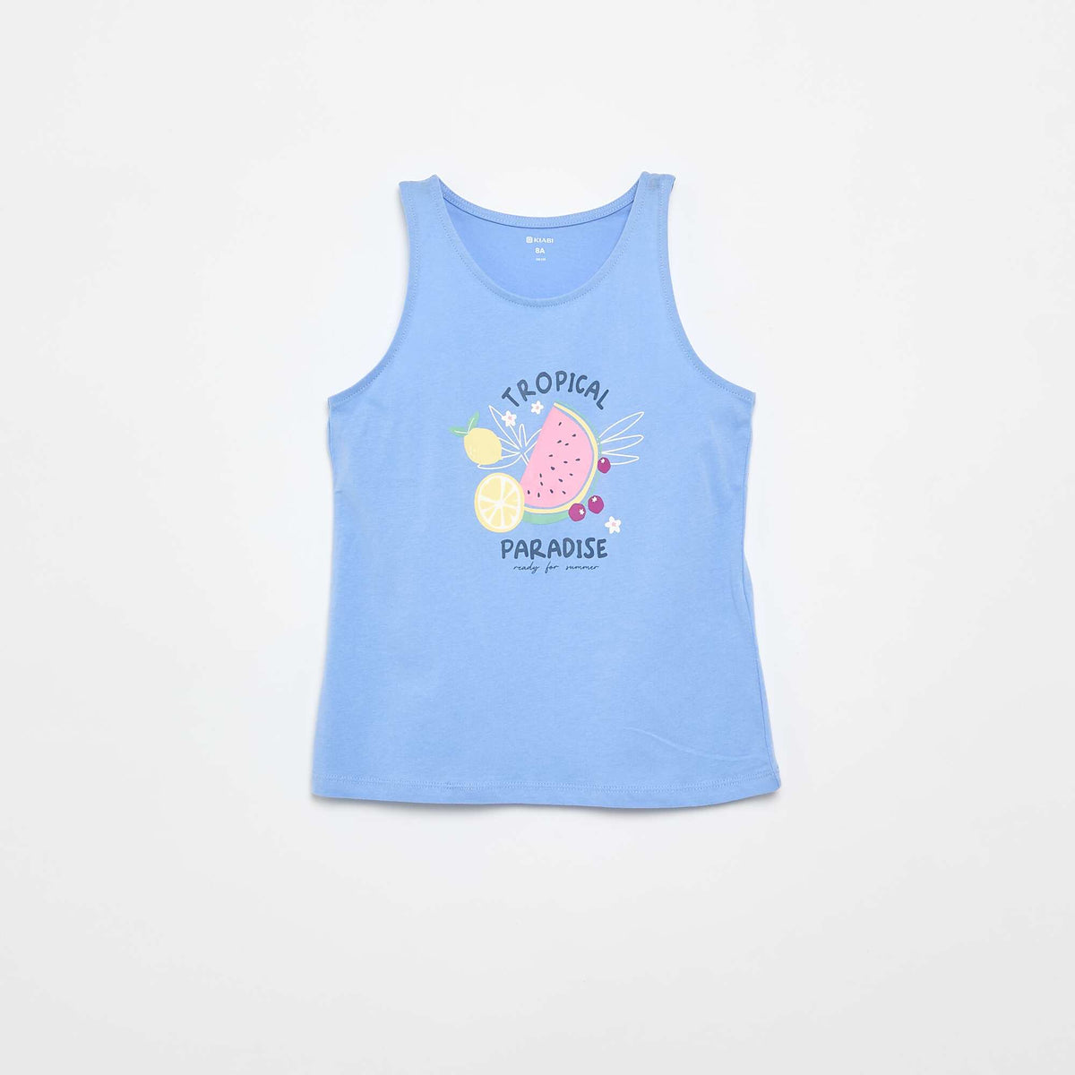 Camiseta de tirantes estampada con cuello redondo PURPURA
