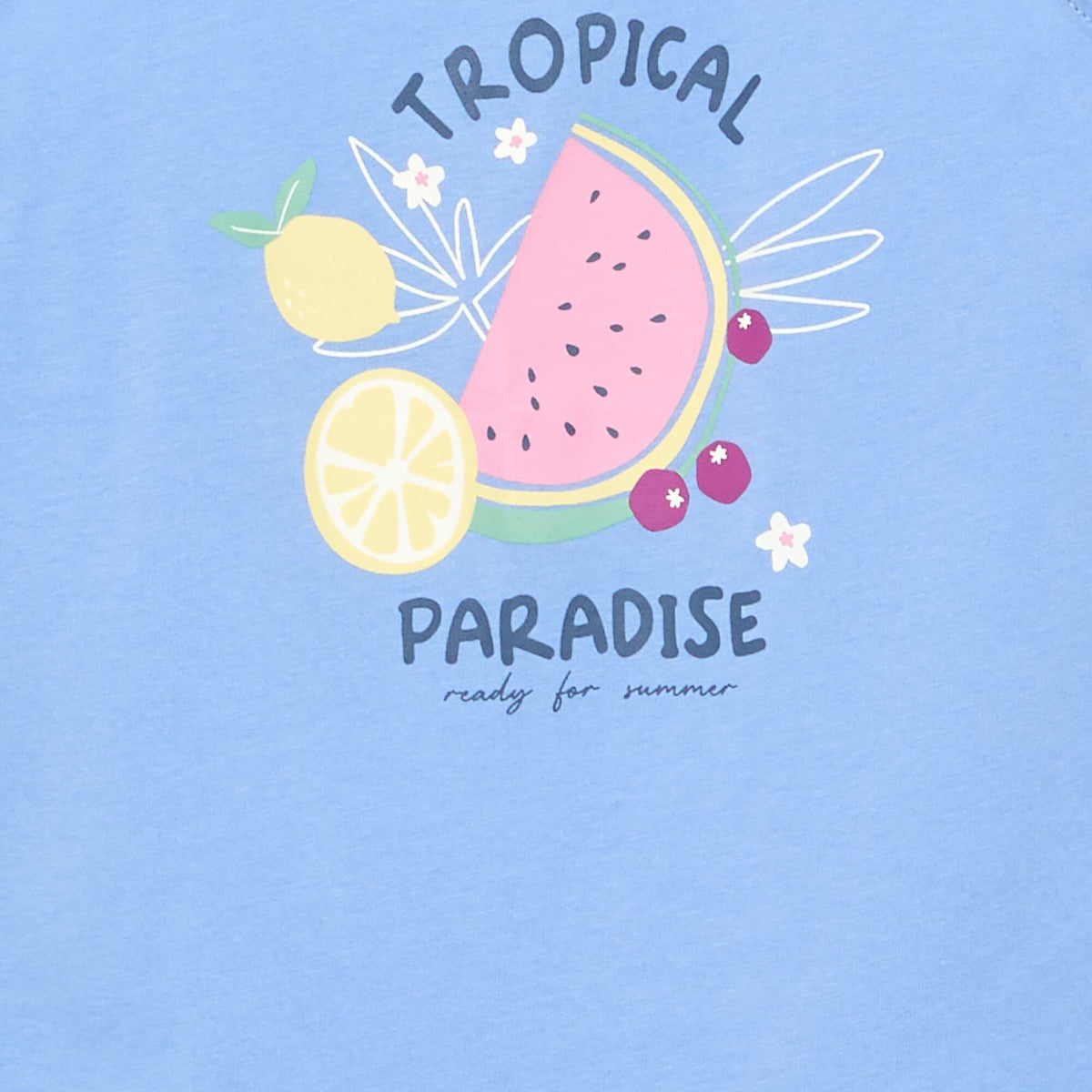 Camiseta de tirantes estampada con cuello redondo PURPURA