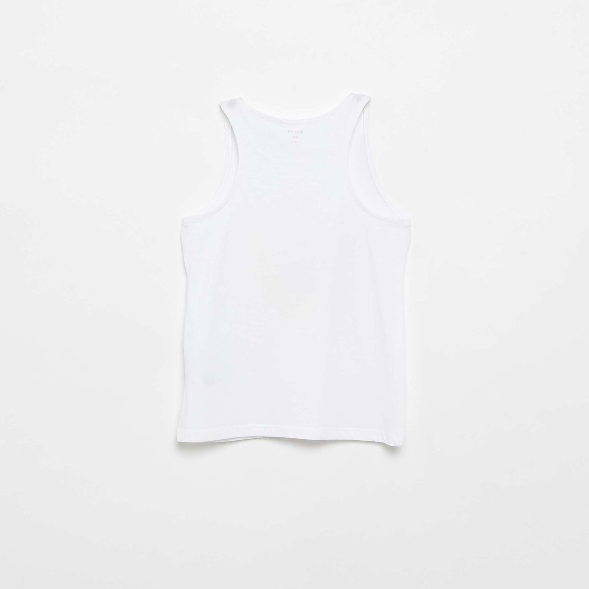 Camiseta de tirantes estampada con cuello redondo BLANCO