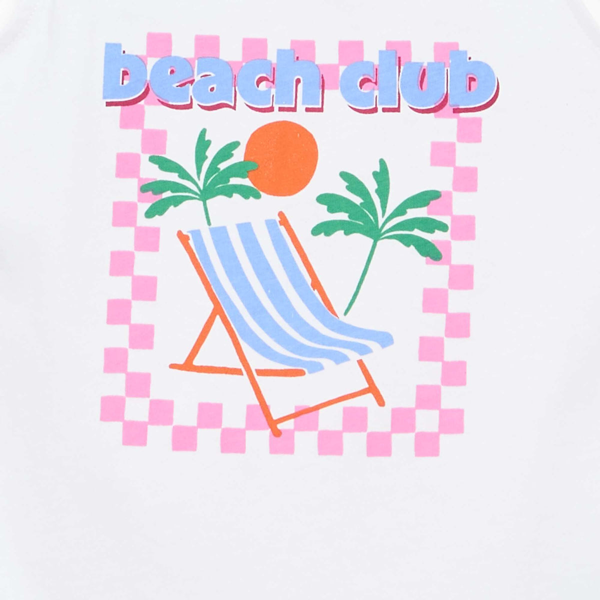 Camiseta de tirantes estampada con cuello redondo BLANCO