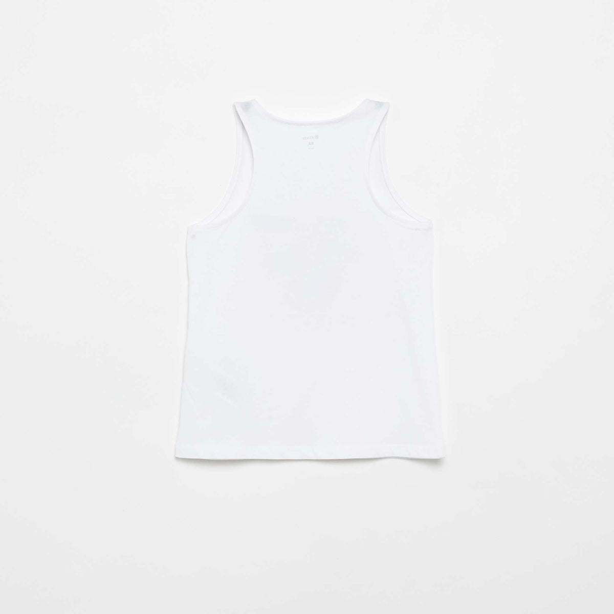 Camiseta de tirantes estampada con cuello redondo BLANCO