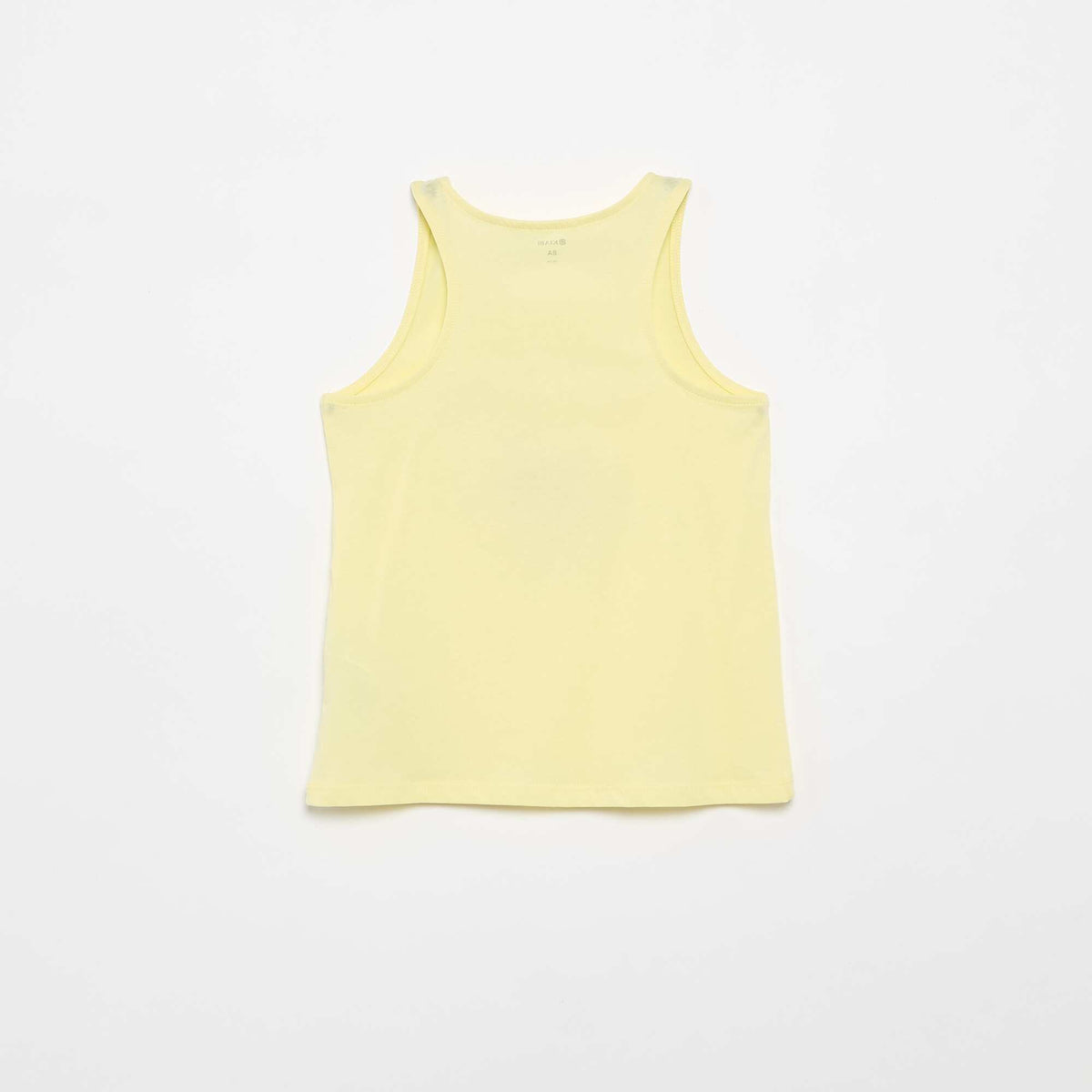 Camiseta de tirantes estampada con cuello redondo AMARILLO