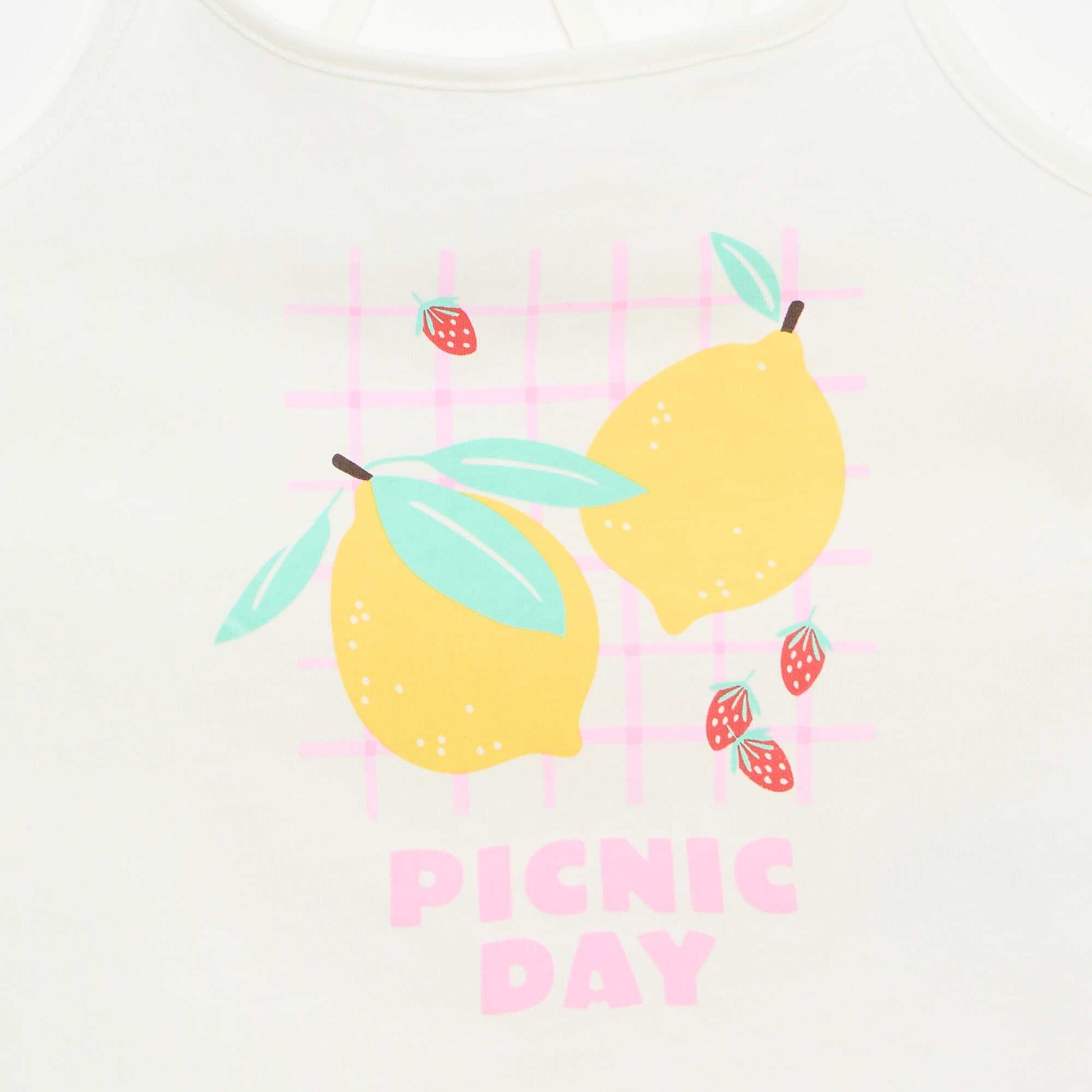 Pack de 2 camisetas de tirantes  una estampada BLANCO