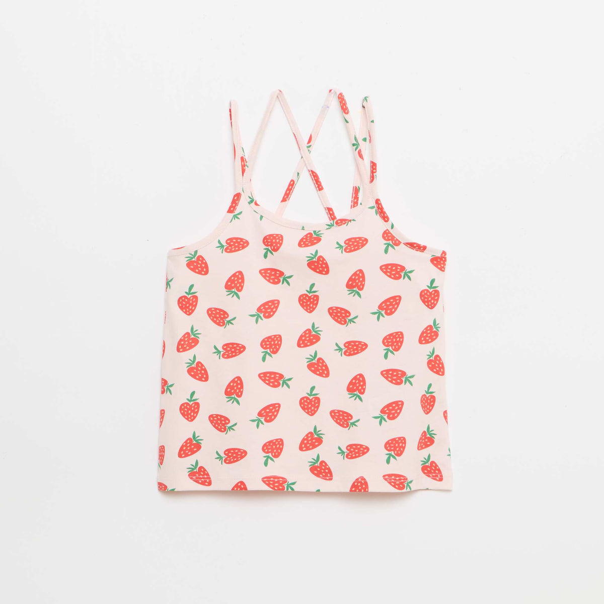 Pack de 2 camisetas de tirantes  una estampada ROSA