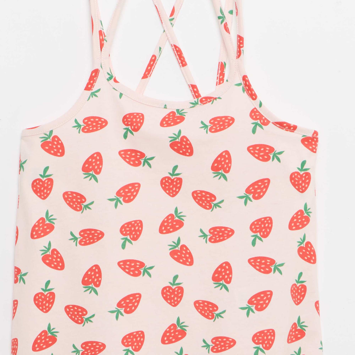 Pack de 2 camisetas de tirantes  una estampada ROSA