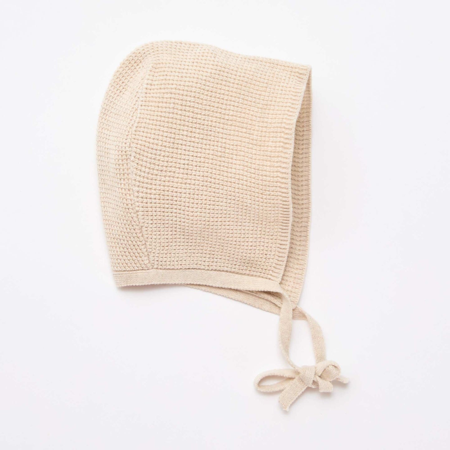 Gorro de punto con lazos BEIGE