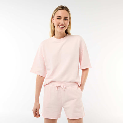Camiseta manga 3/4 en felpa ROSA