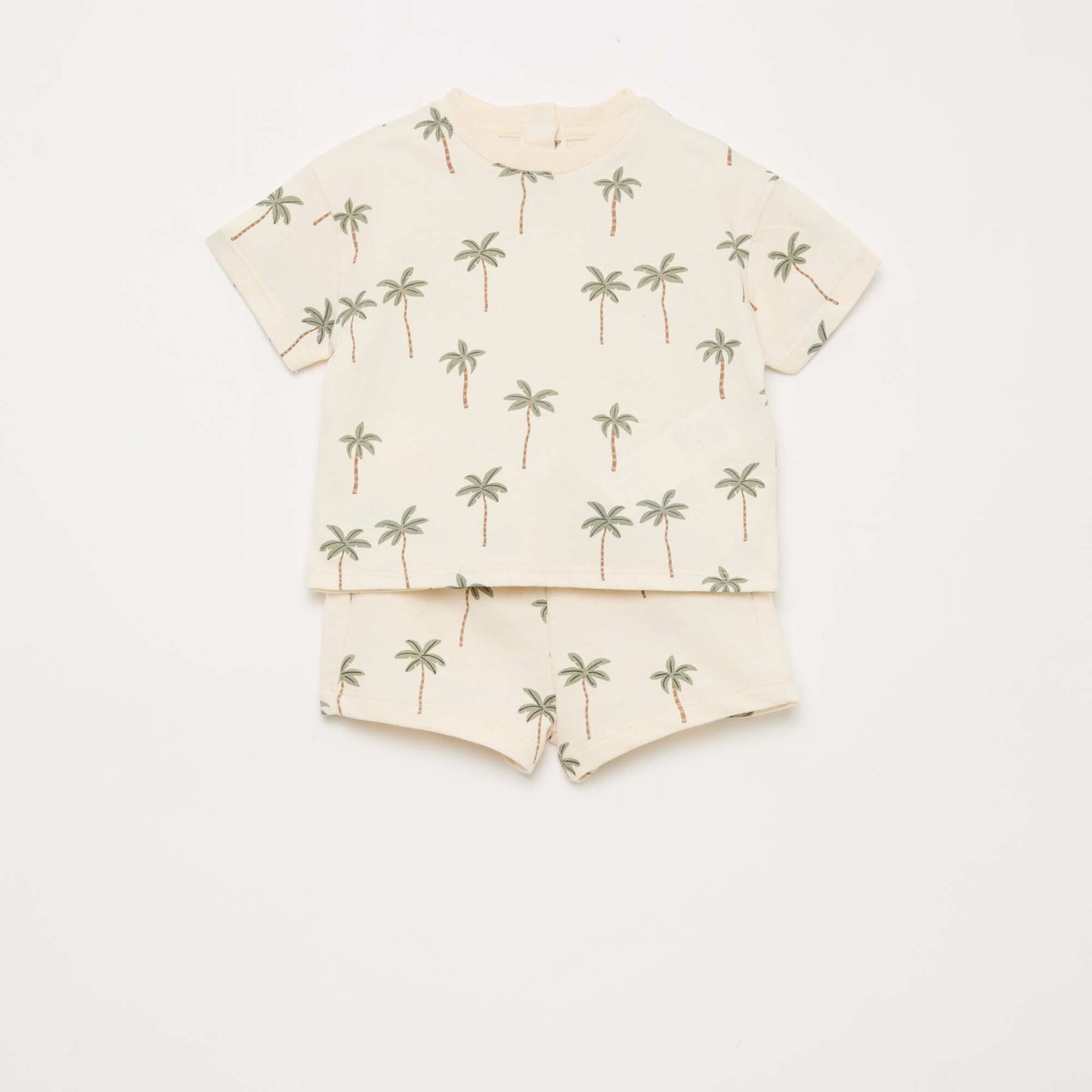 Conjunto camiseta + pantalón corto con estampado - 2 piezas BLANCO