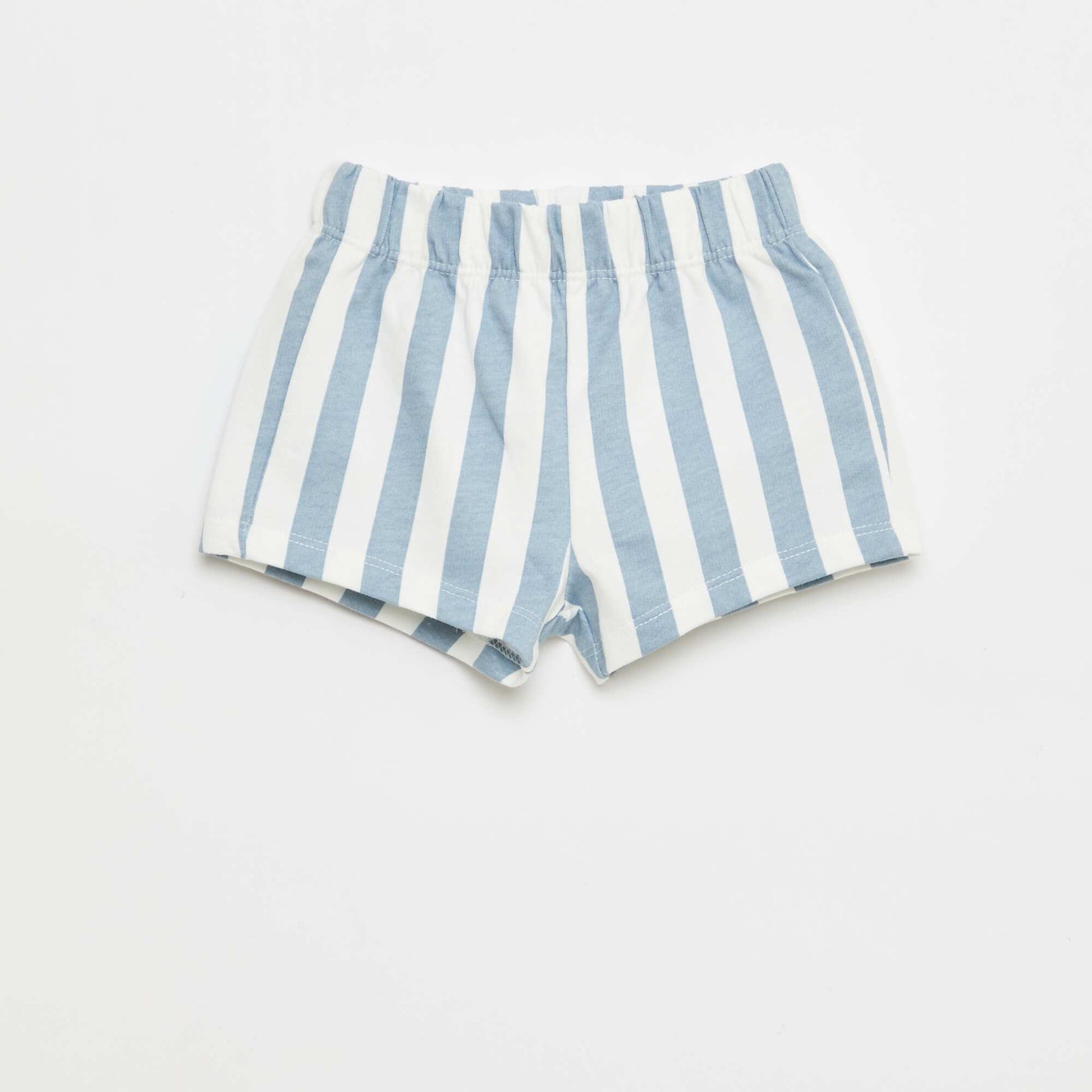 Conjunto de 2 piezas de algodón Camiseta + pantalón corto BLANCO