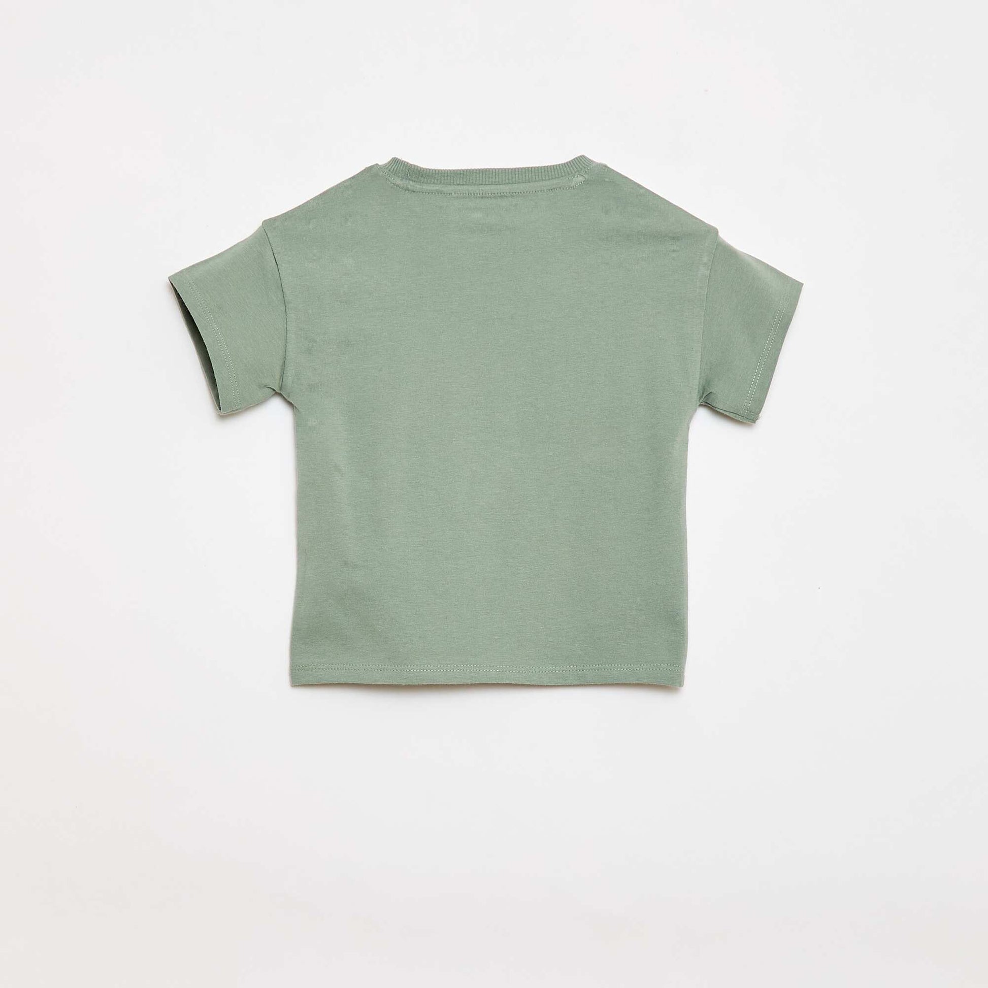 Conjunto de 2 piezas de algodón Camiseta + pantalón corto VERDE