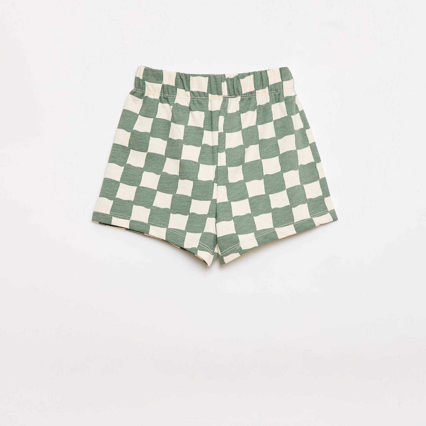 Conjunto de 2 piezas de algodón Camiseta + pantalón corto VERDE