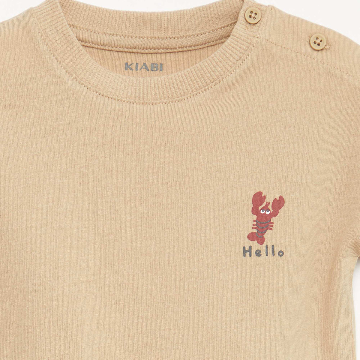 Pack 2 piezas pantalón corto + camiseta BEIGE