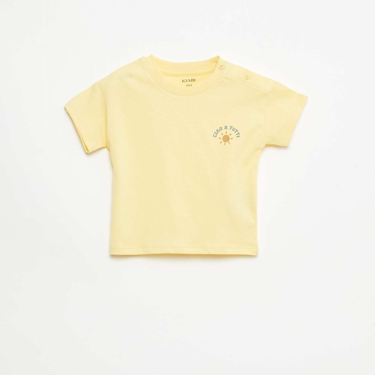 Pack 2 piezas pantalón corto + camiseta AMARILLO