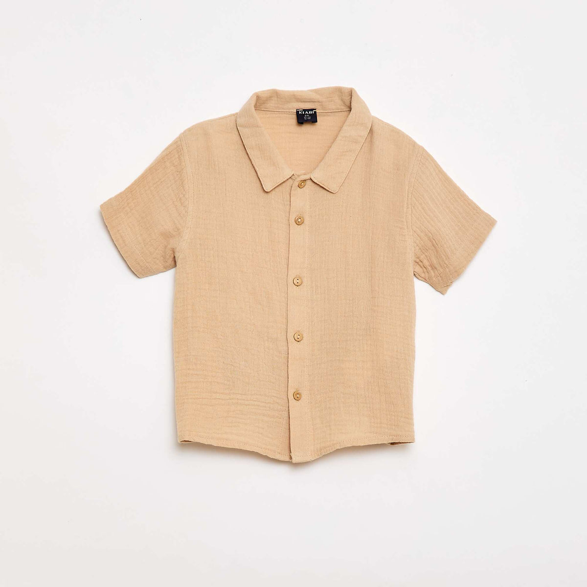 Conjunto de dos piezas camisa + pantalón corto BEIGE