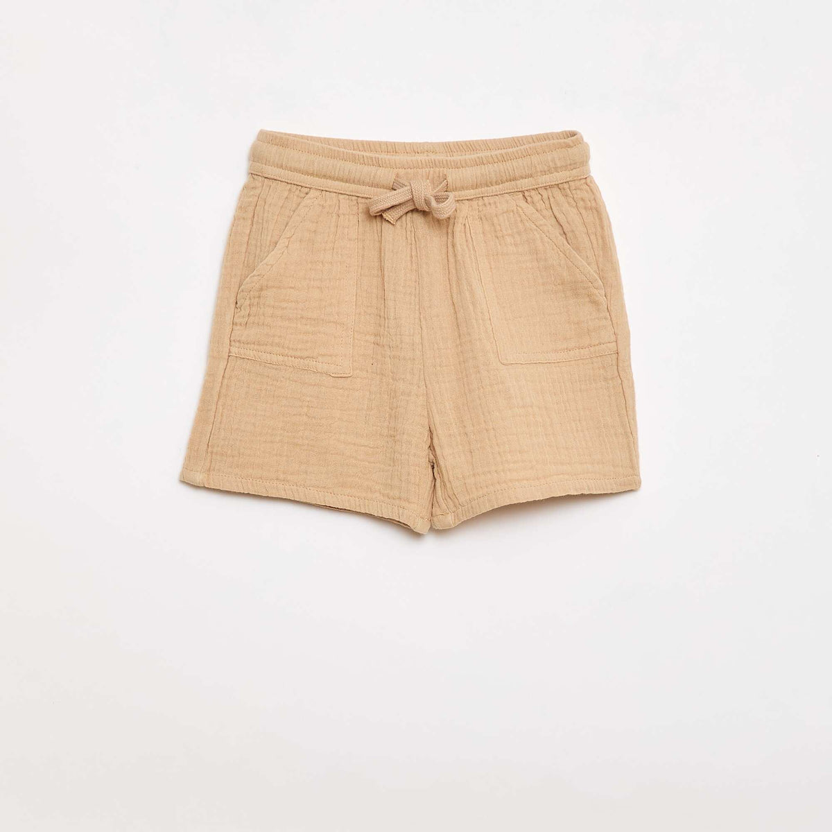 Conjunto de dos piezas camisa + pantalón corto BEIGE