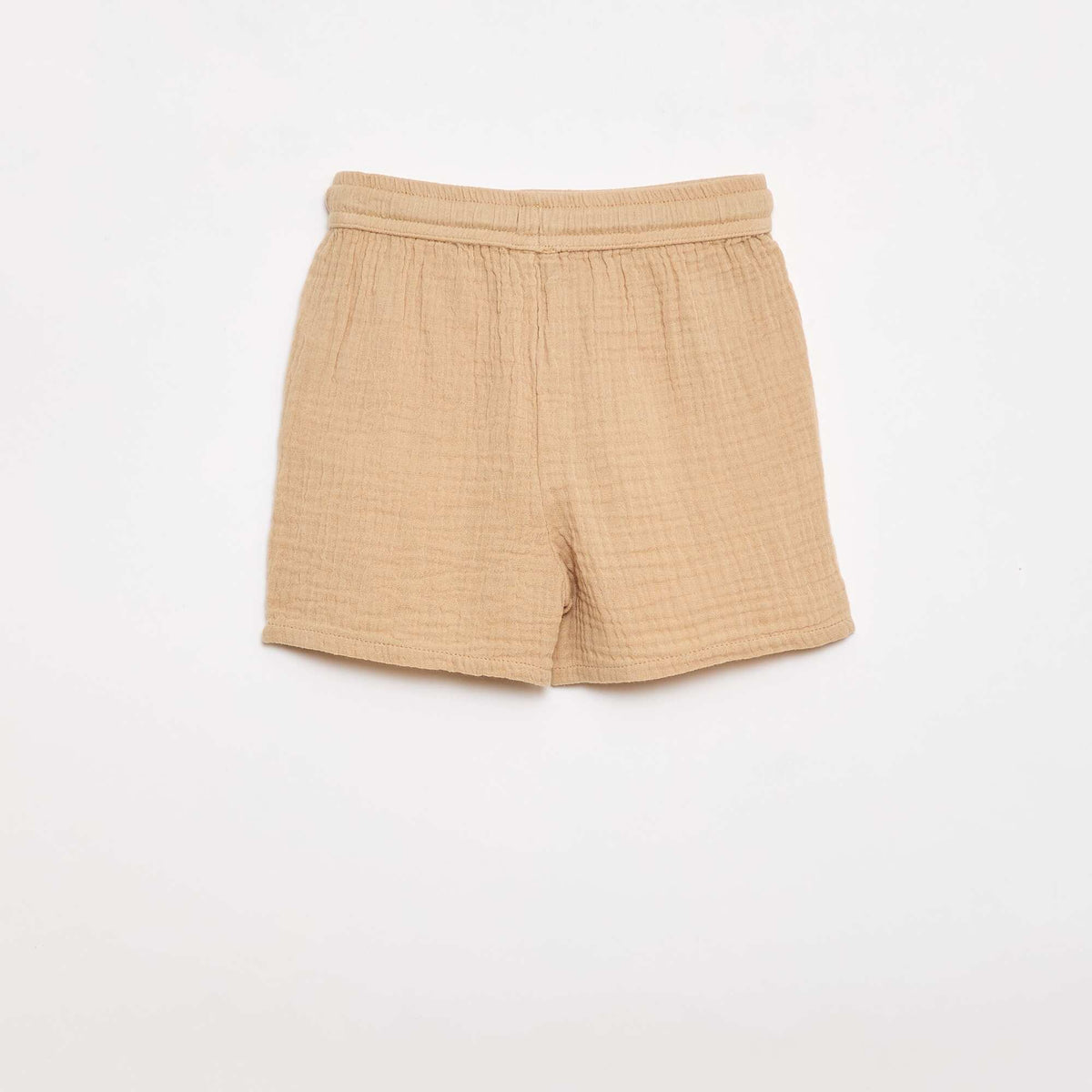 Conjunto de dos piezas camisa + pantalón corto BEIGE