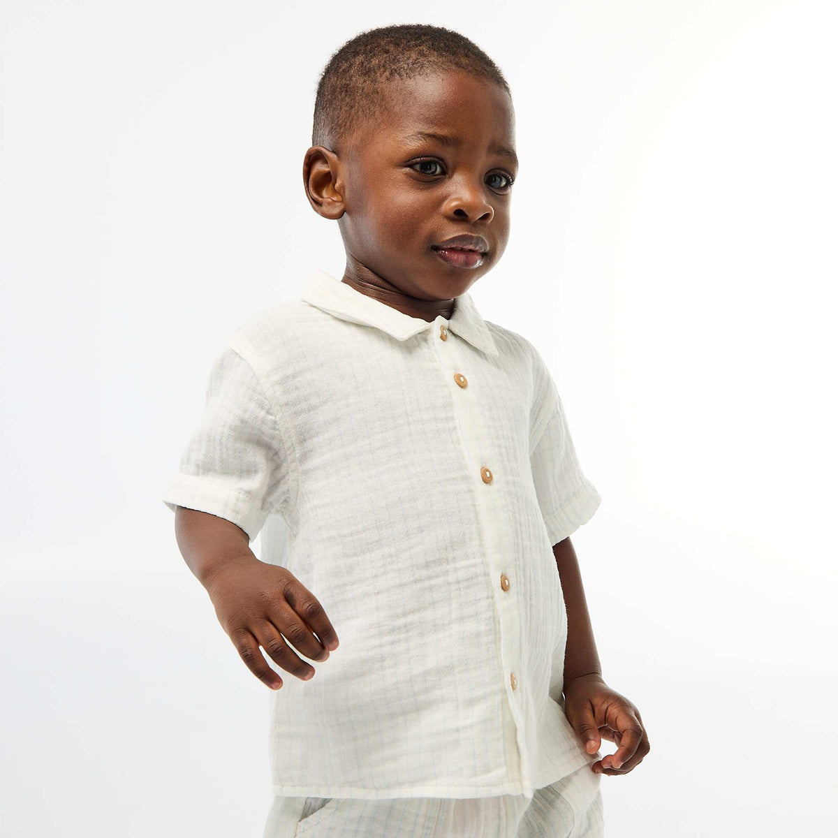 Conjunto de dos piezas camisa + pantalón corto BLANCO