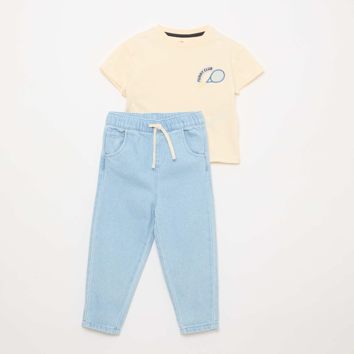 Conjunto camiseta + pantalón denim - 2 piezas AZUL