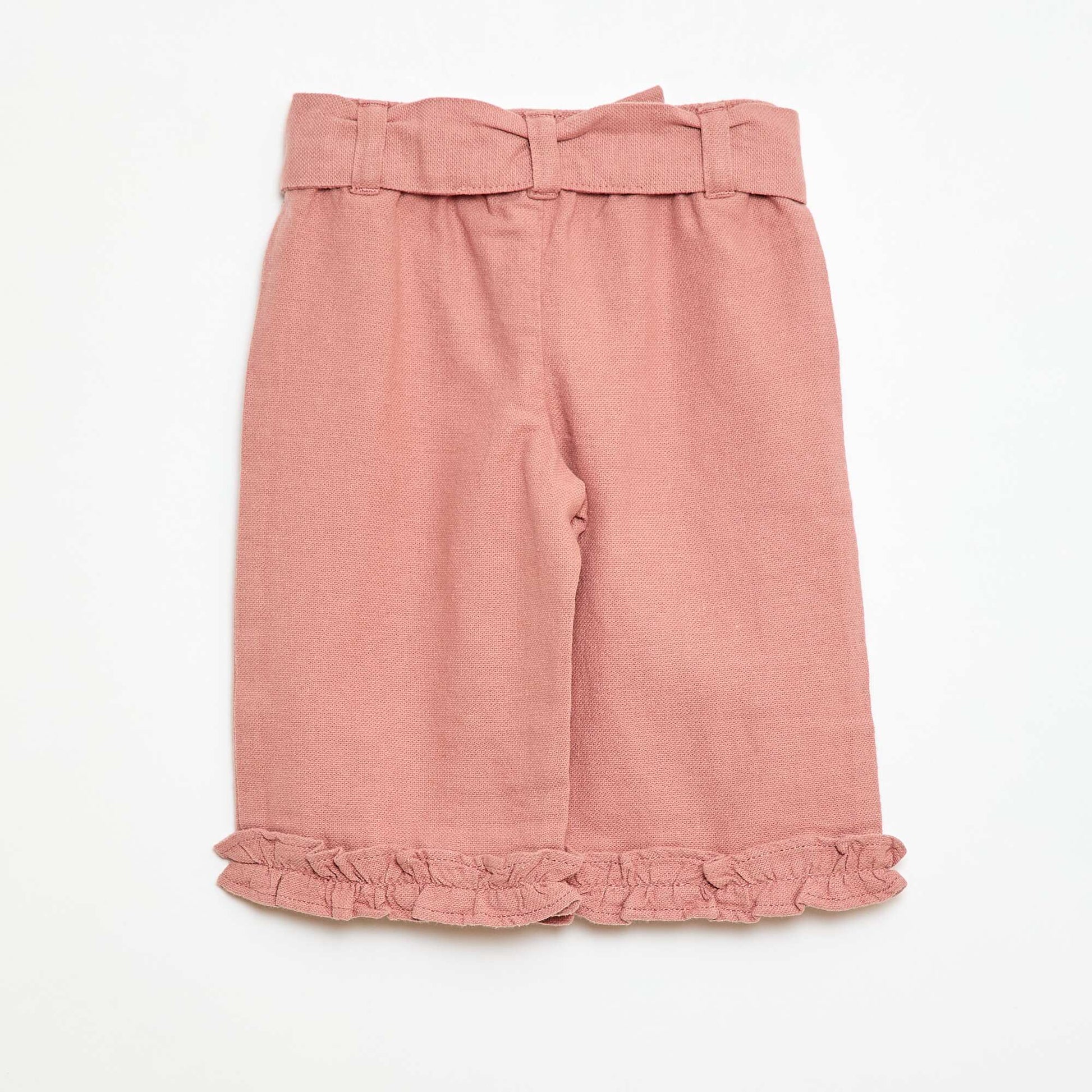 Pantalón de lino mezclado ROSA