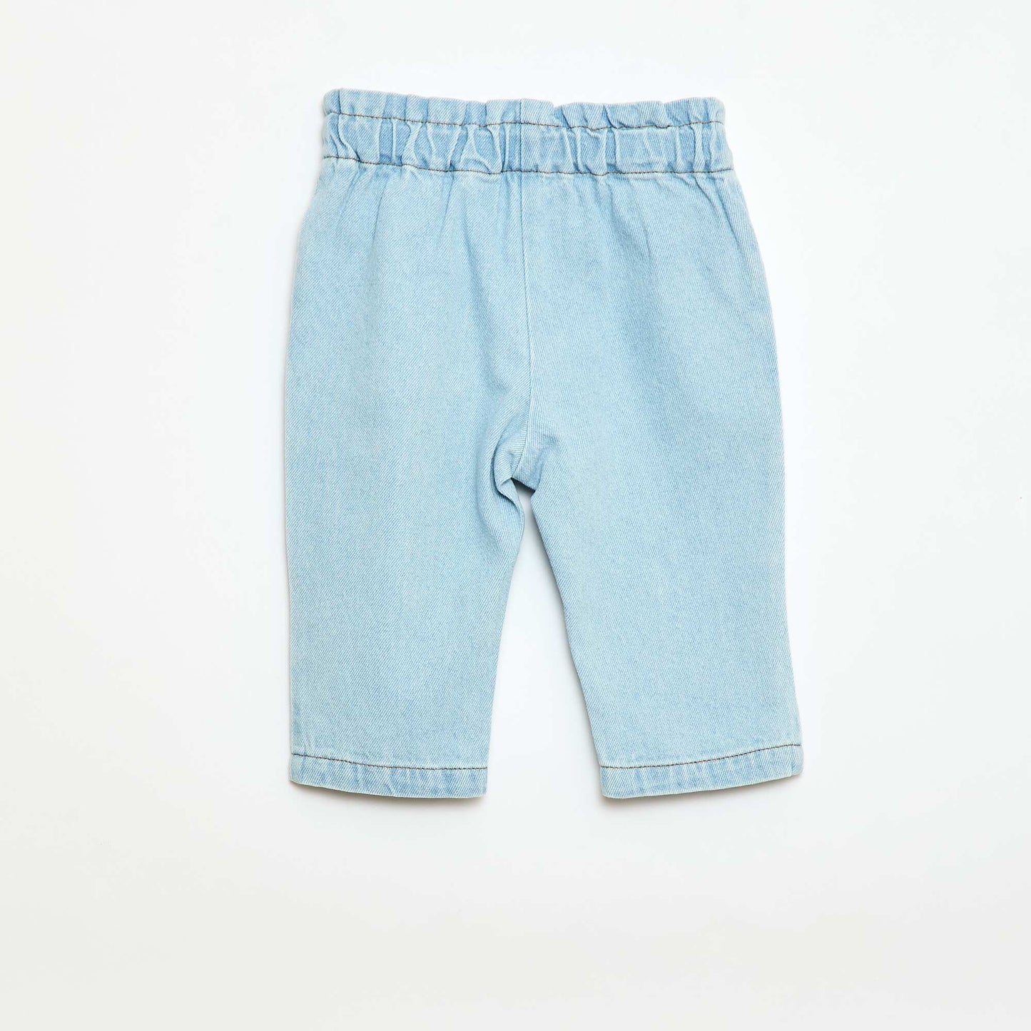 Pantalón jean estilo paperbag AZUL