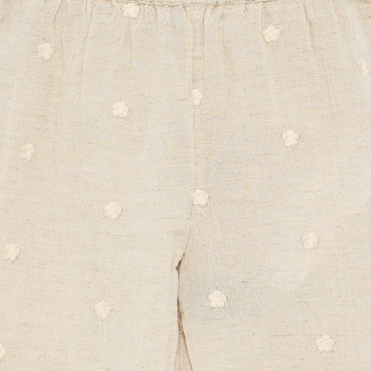 Pantalón con bordados de flores BEIGE