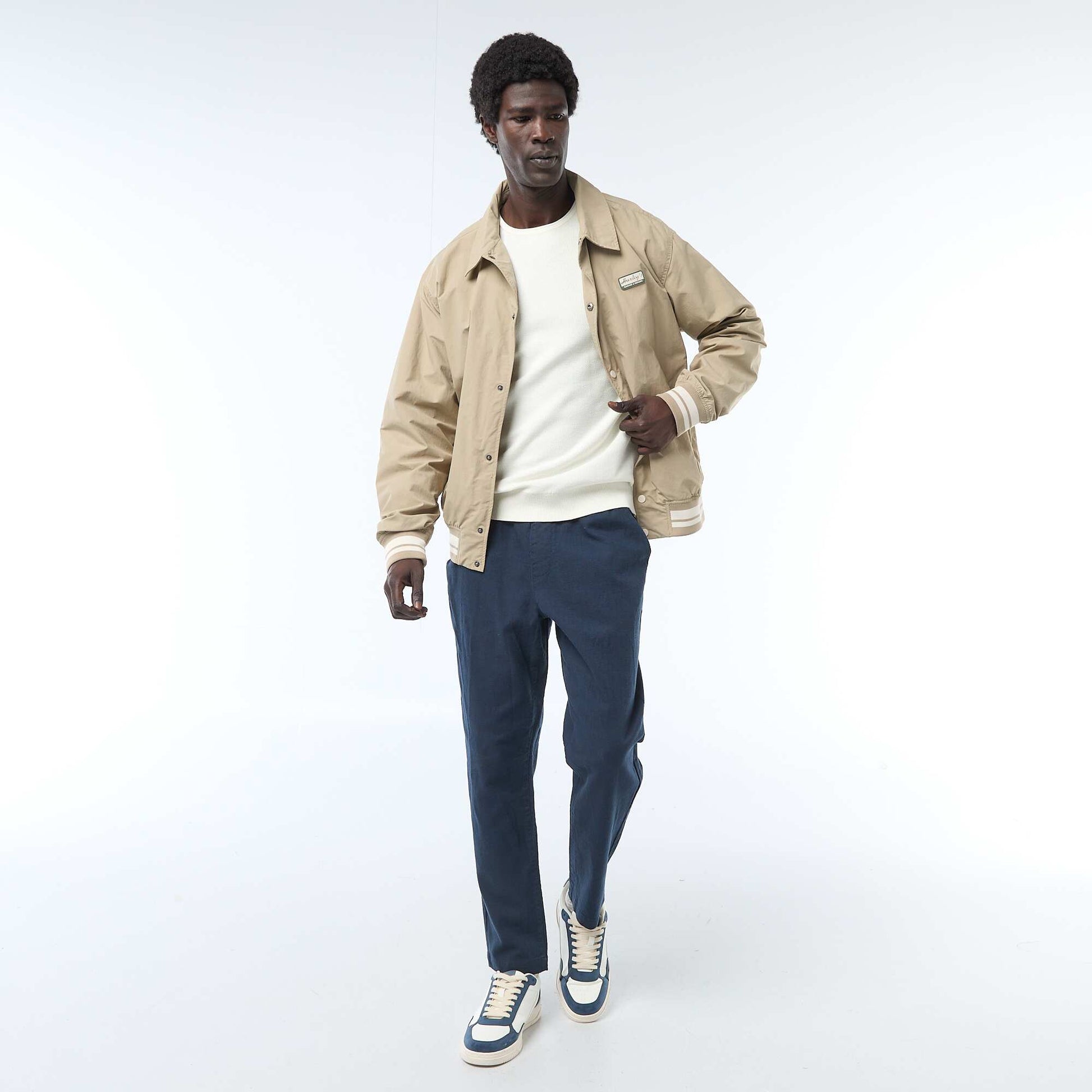 Sweater de punto nido de abeja BLANCO