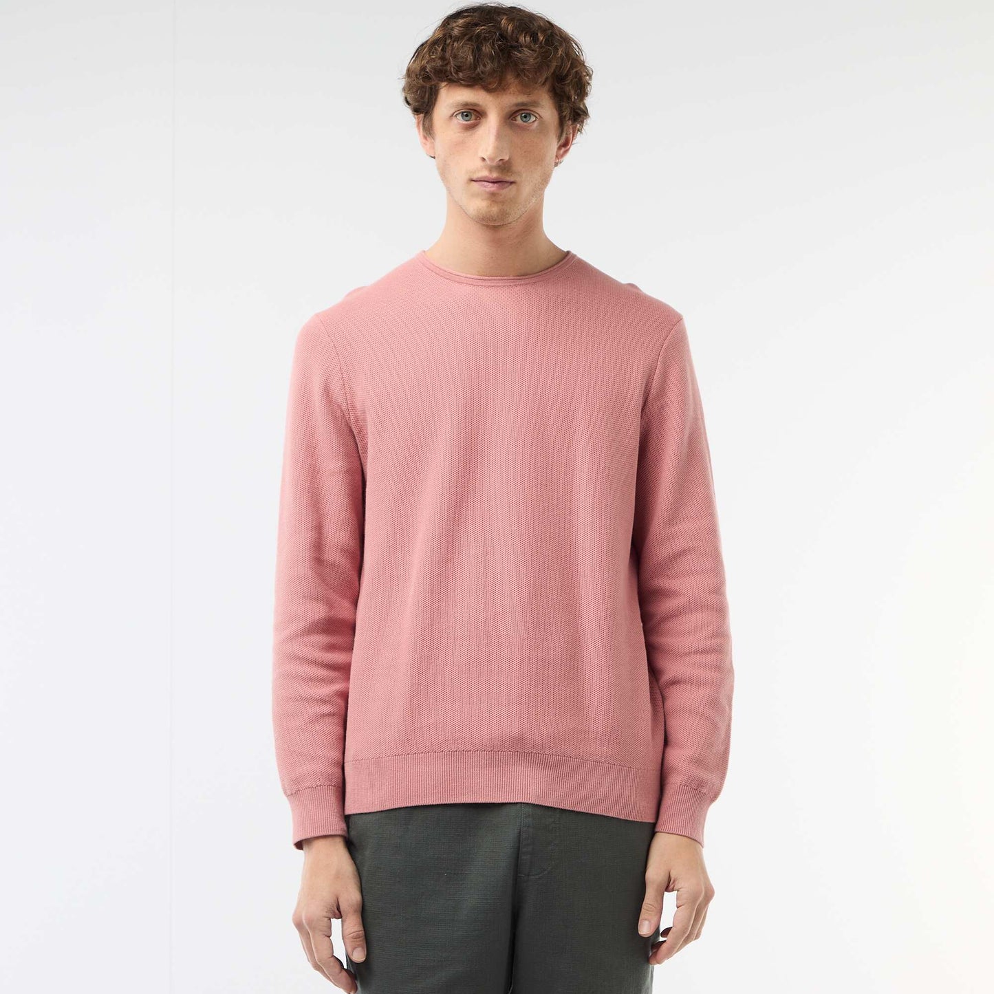 Sweater de punto nido de abeja ROSA