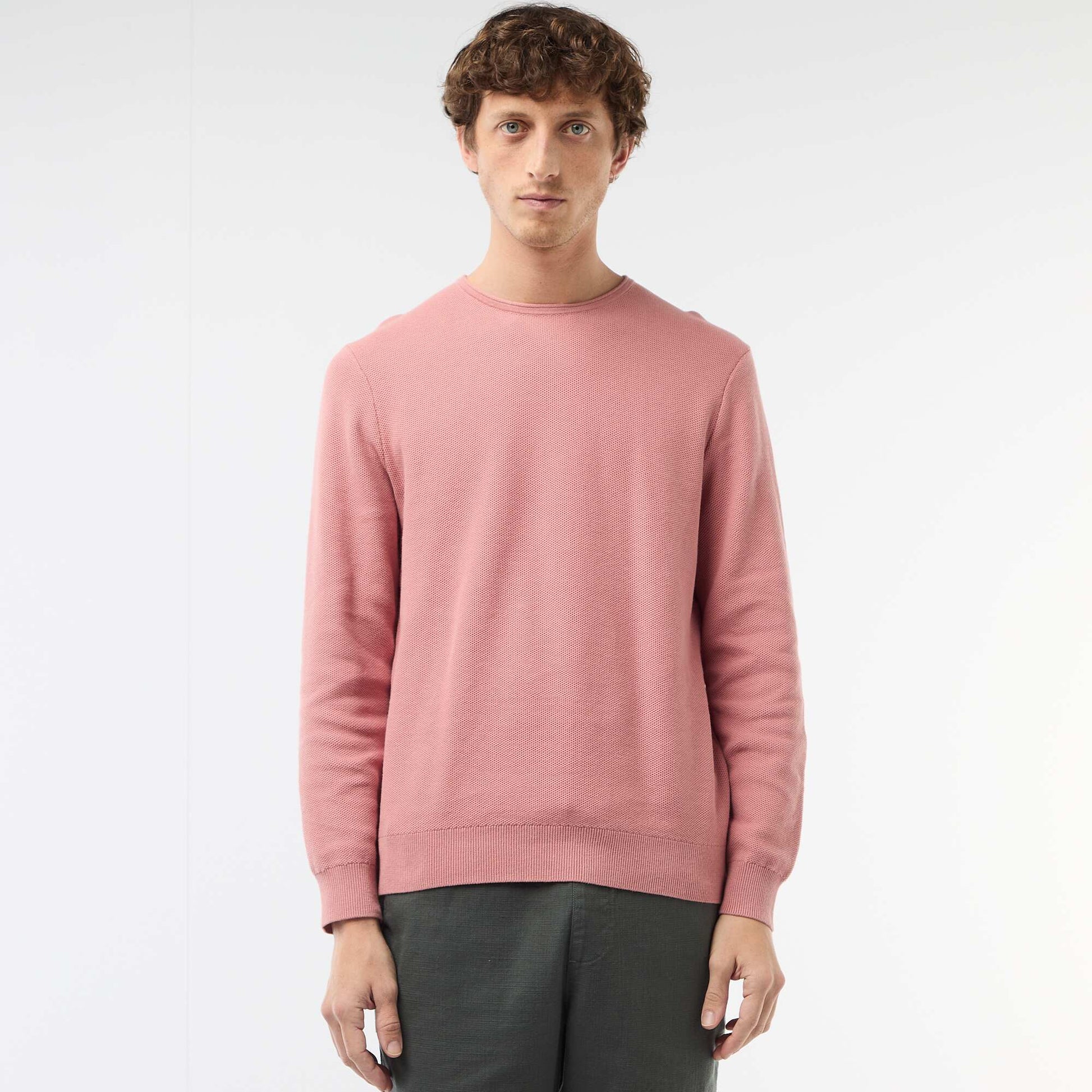 Sweater de punto nido de abeja ROSA