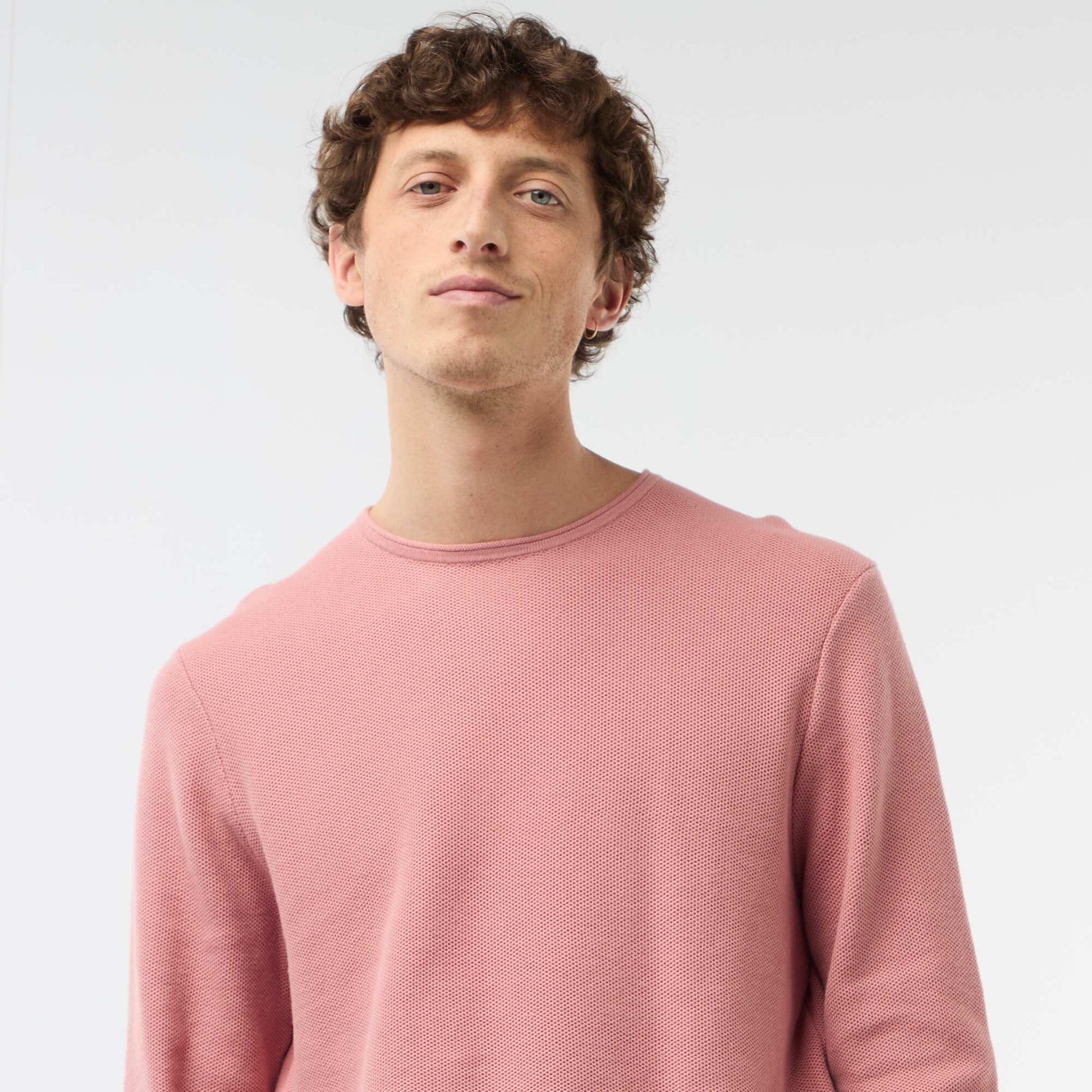 Sweater de punto nido de abeja ROSA