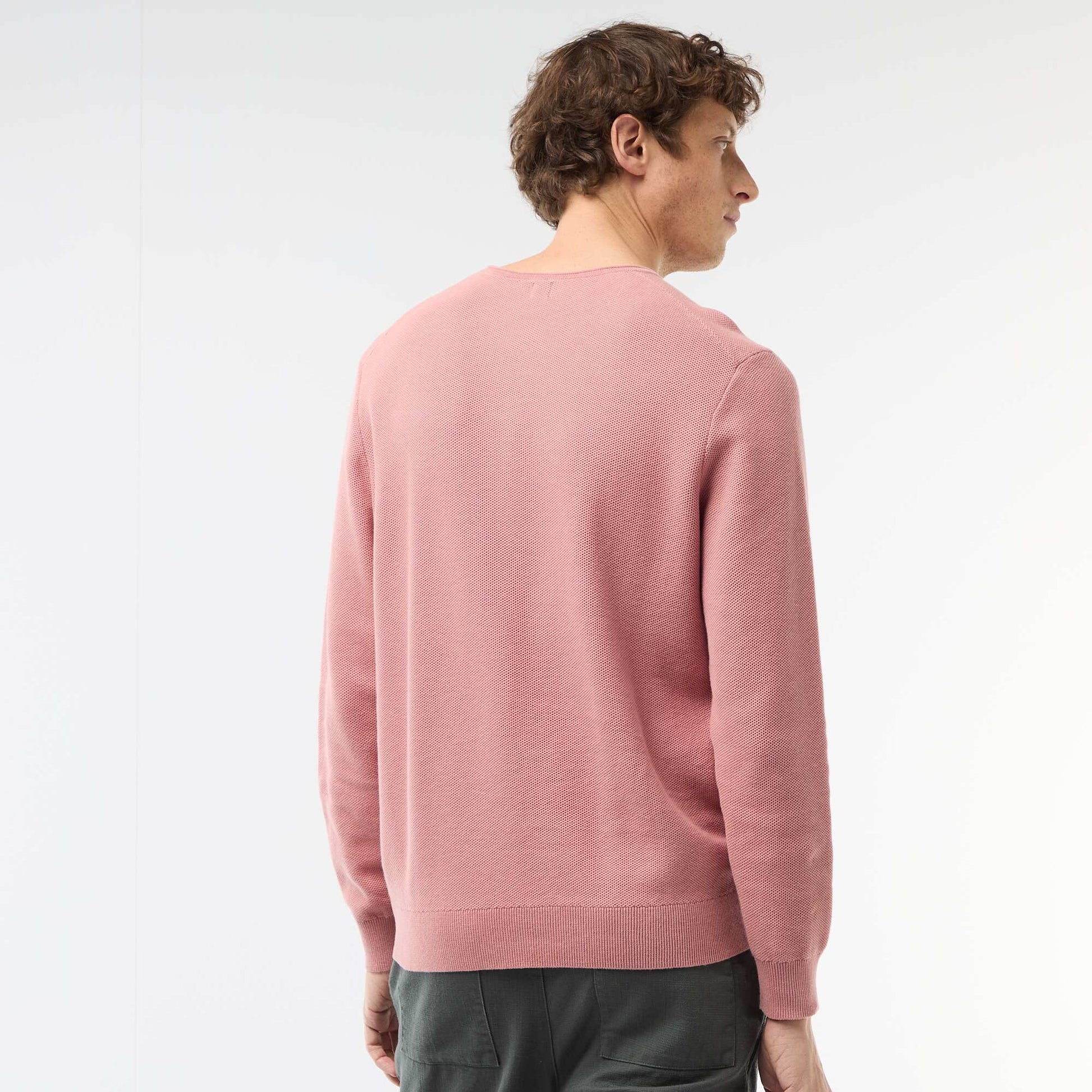 Sweater de punto nido de abeja ROSA