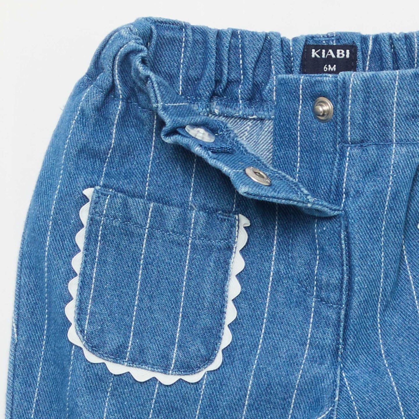 Pantalón jean con bolsillos de parche originales AZUL