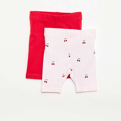 Pack de 2 leggings cortos BLANCO