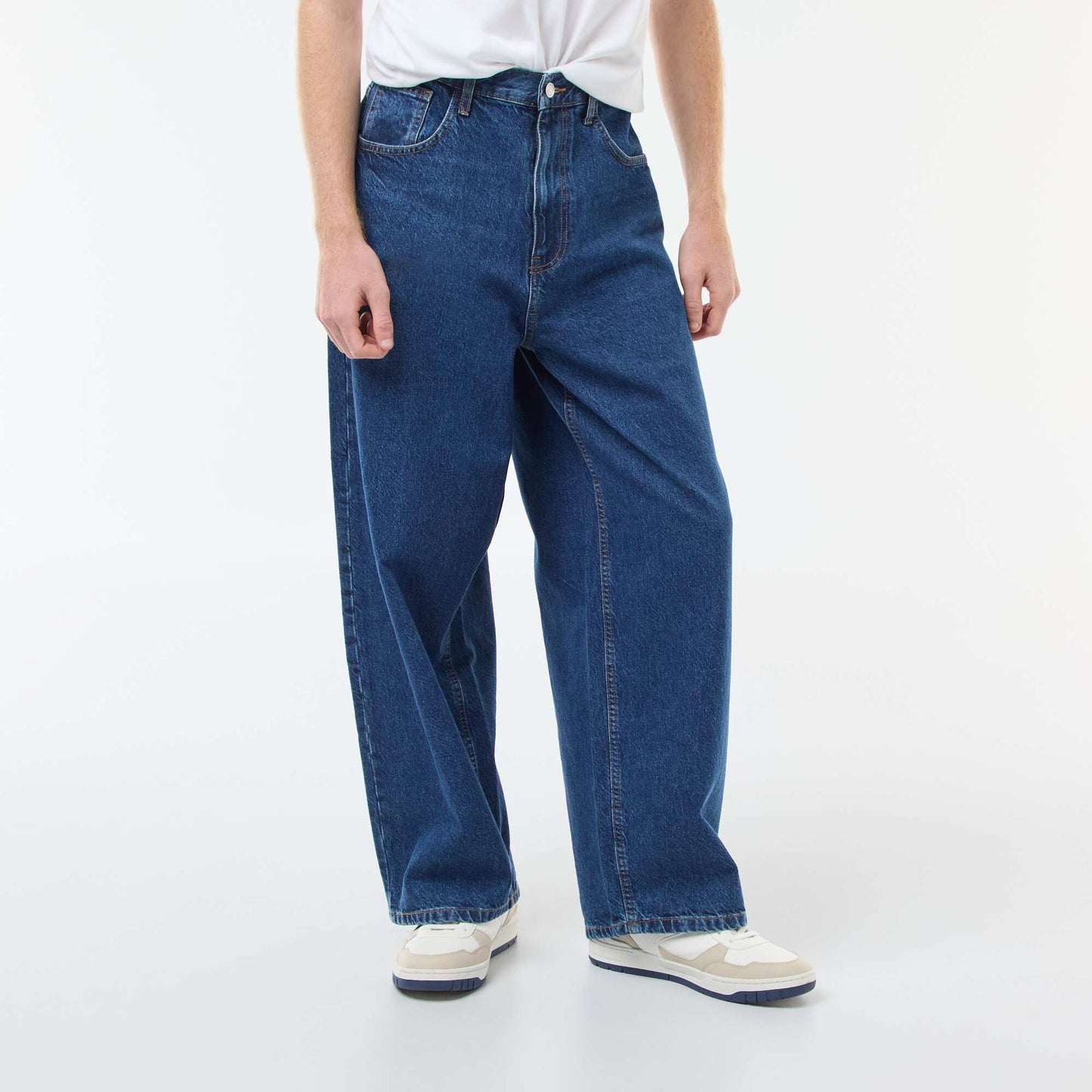 Baggy denim fit en algodón AZUL