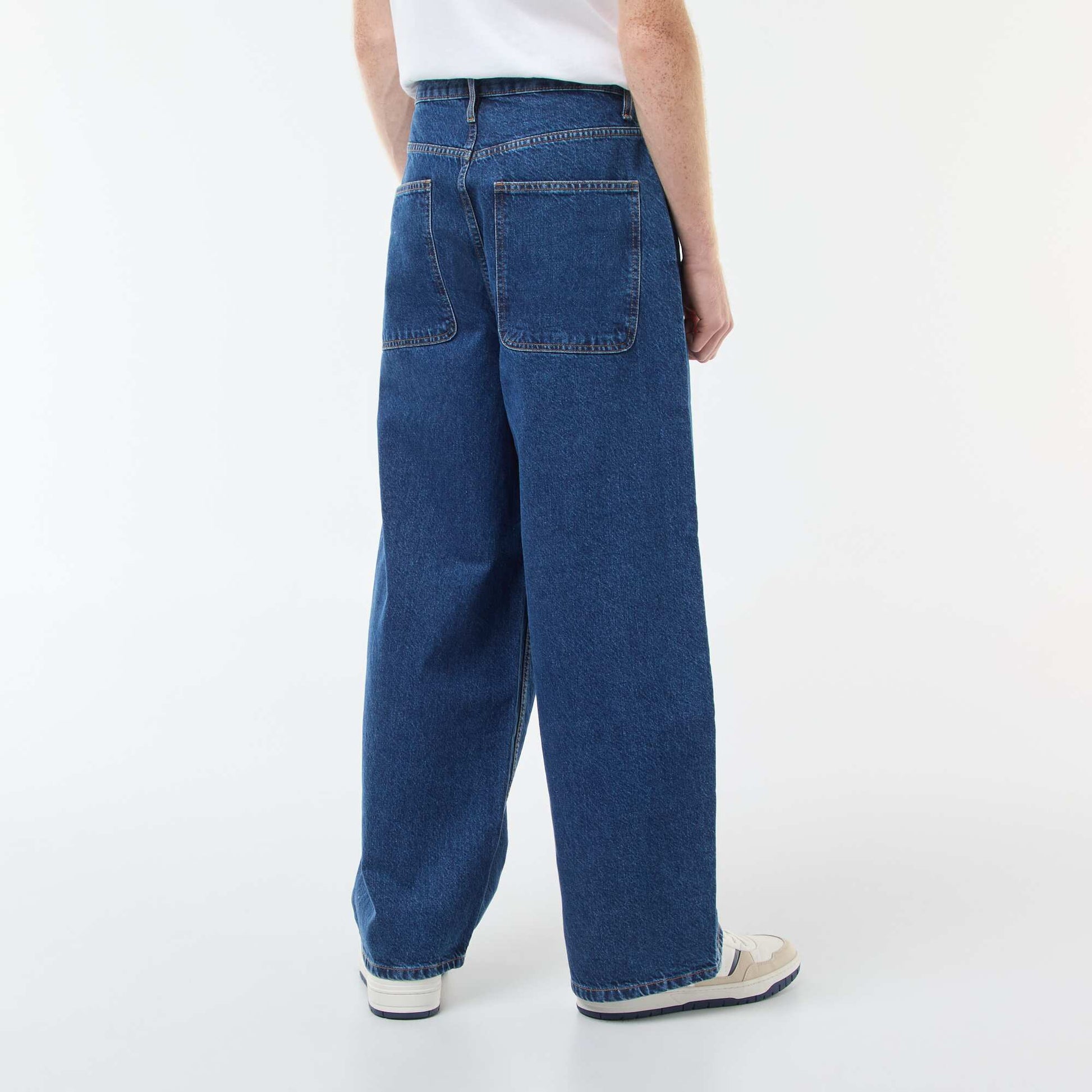 Baggy denim fit en algodón AZUL