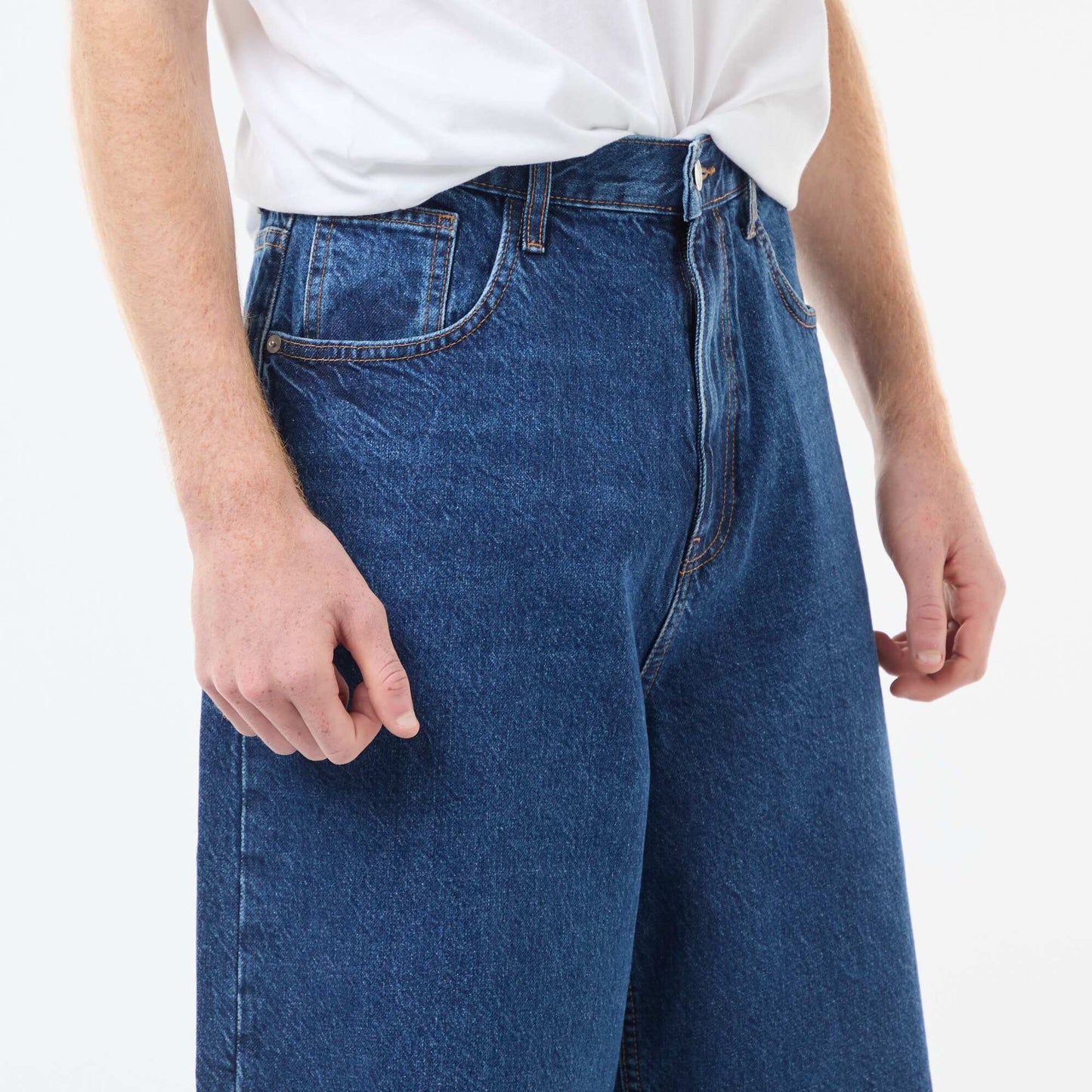 Baggy denim fit en algodón AZUL