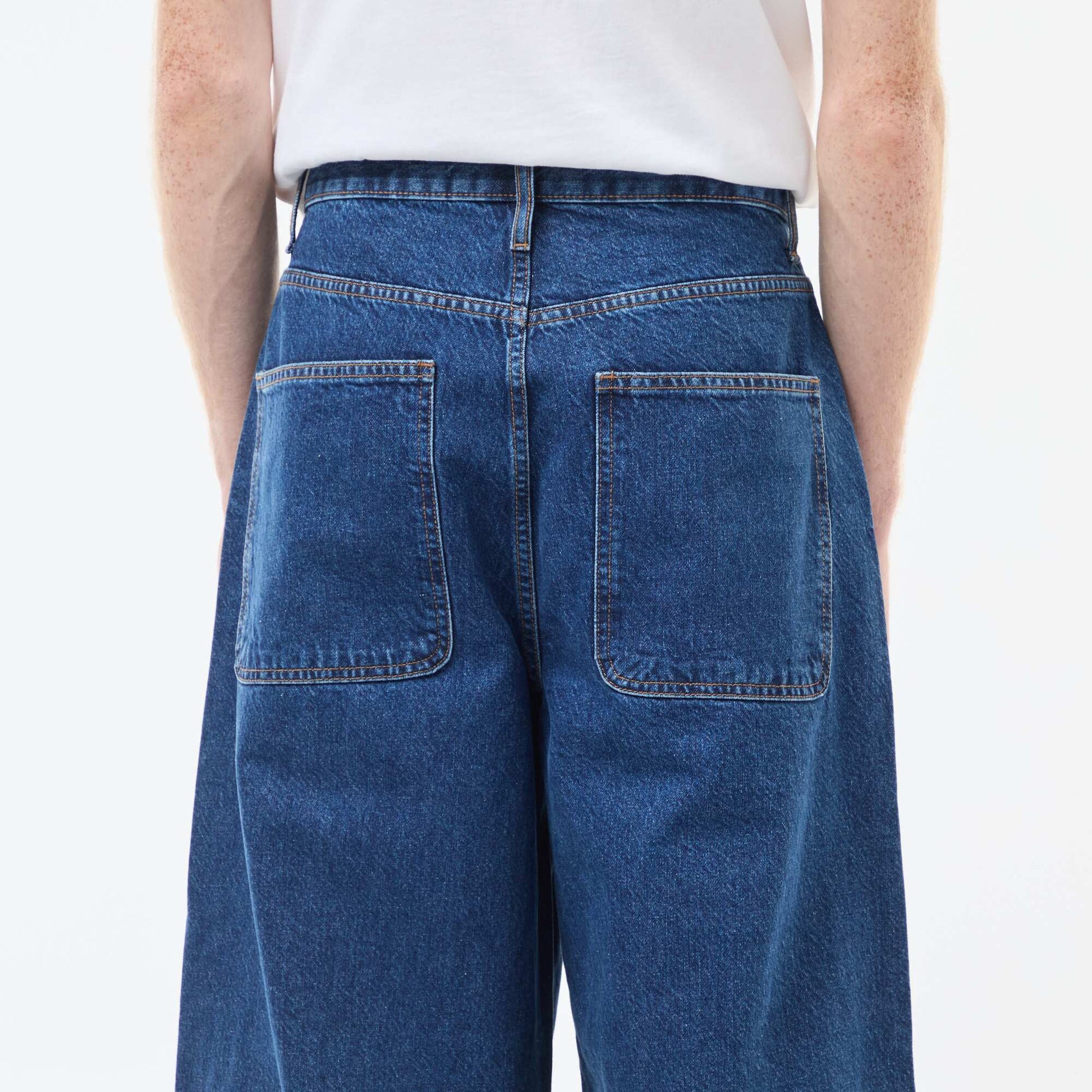Baggy denim fit en algodón AZUL