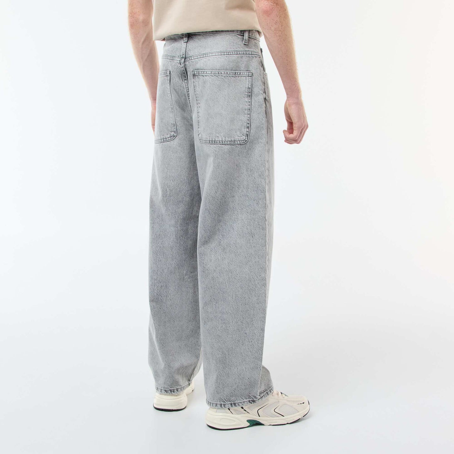 Baggy denim fit de algodón GRIS