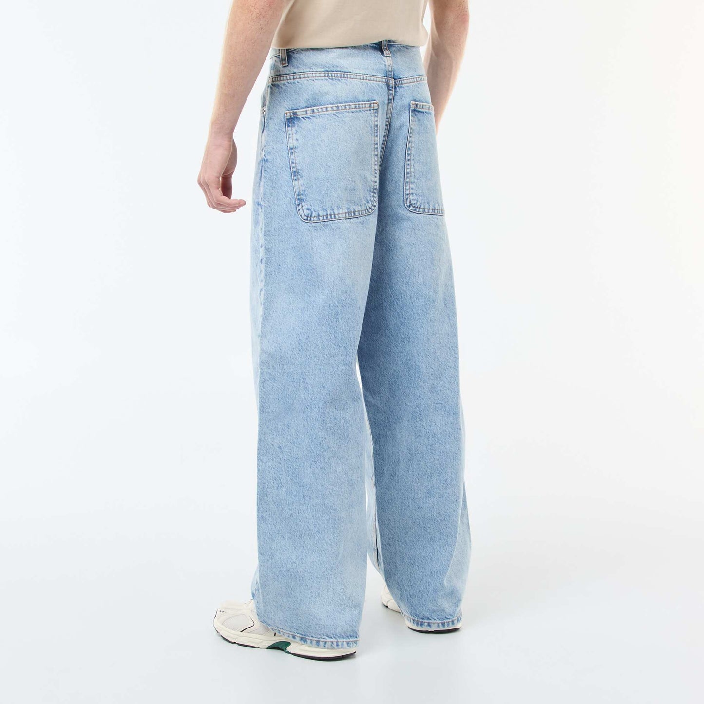 Baggy denim fit de algodón AZUL