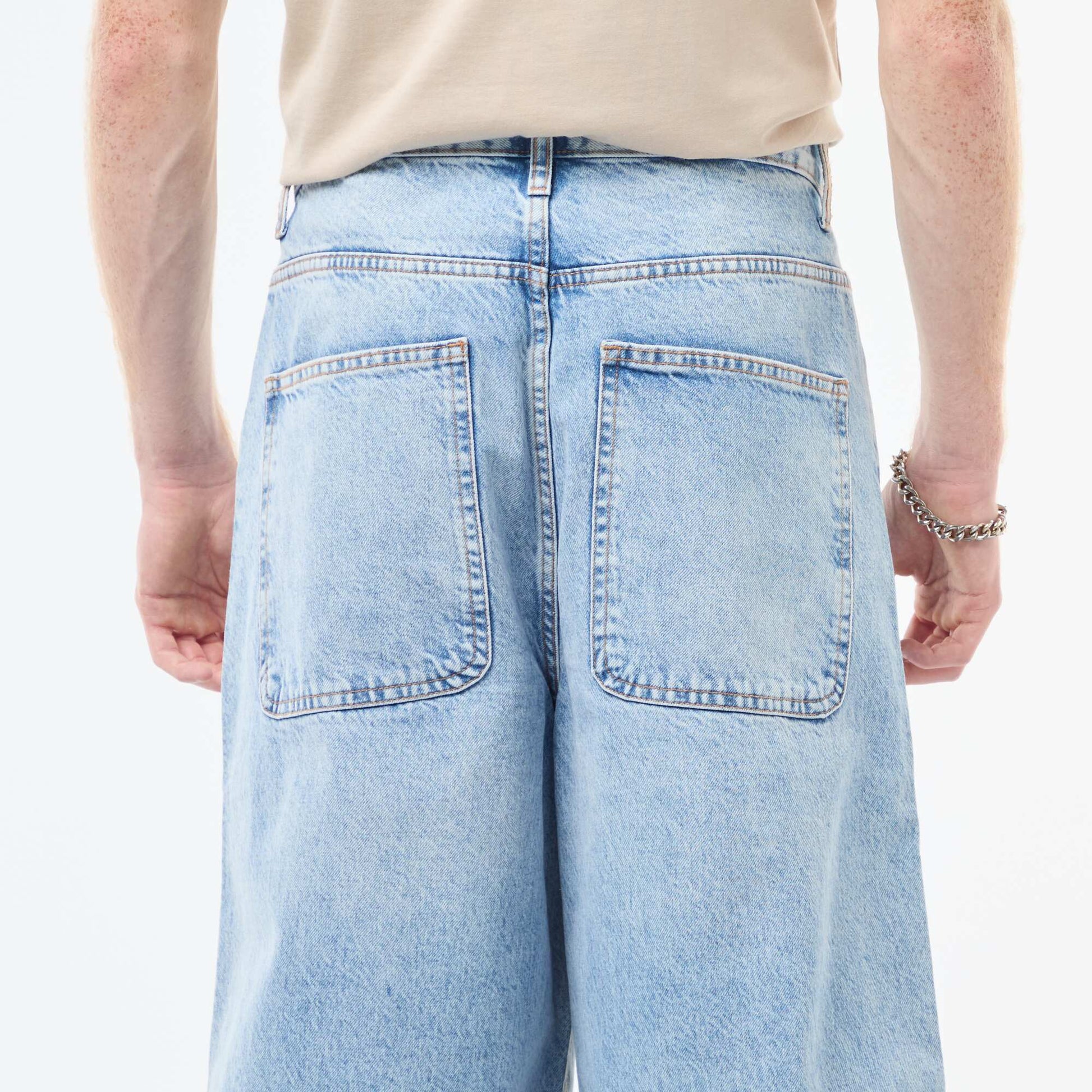Baggy denim fit de algodón AZUL