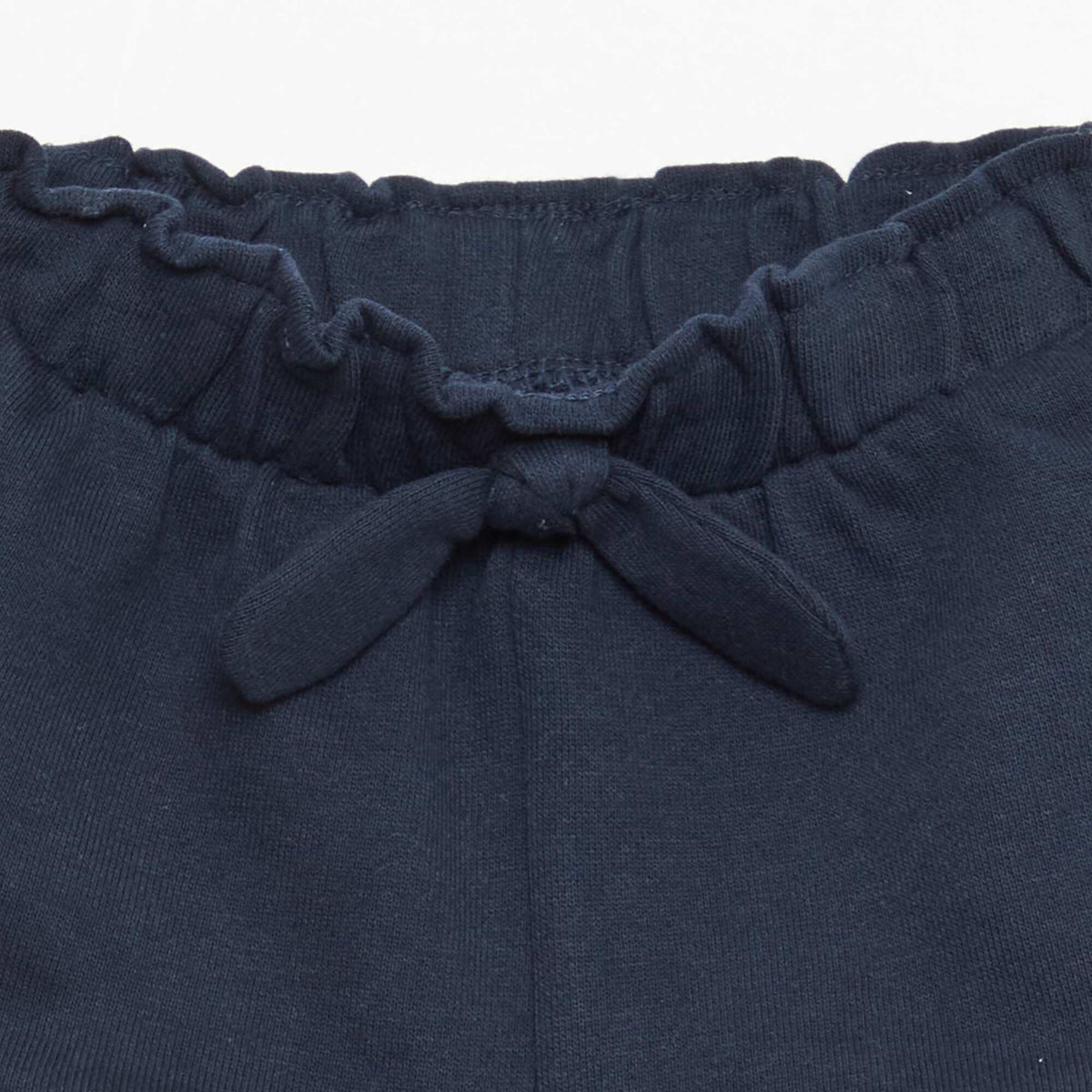 Pantalón corto con volantes y lazo en la cintura AZUL