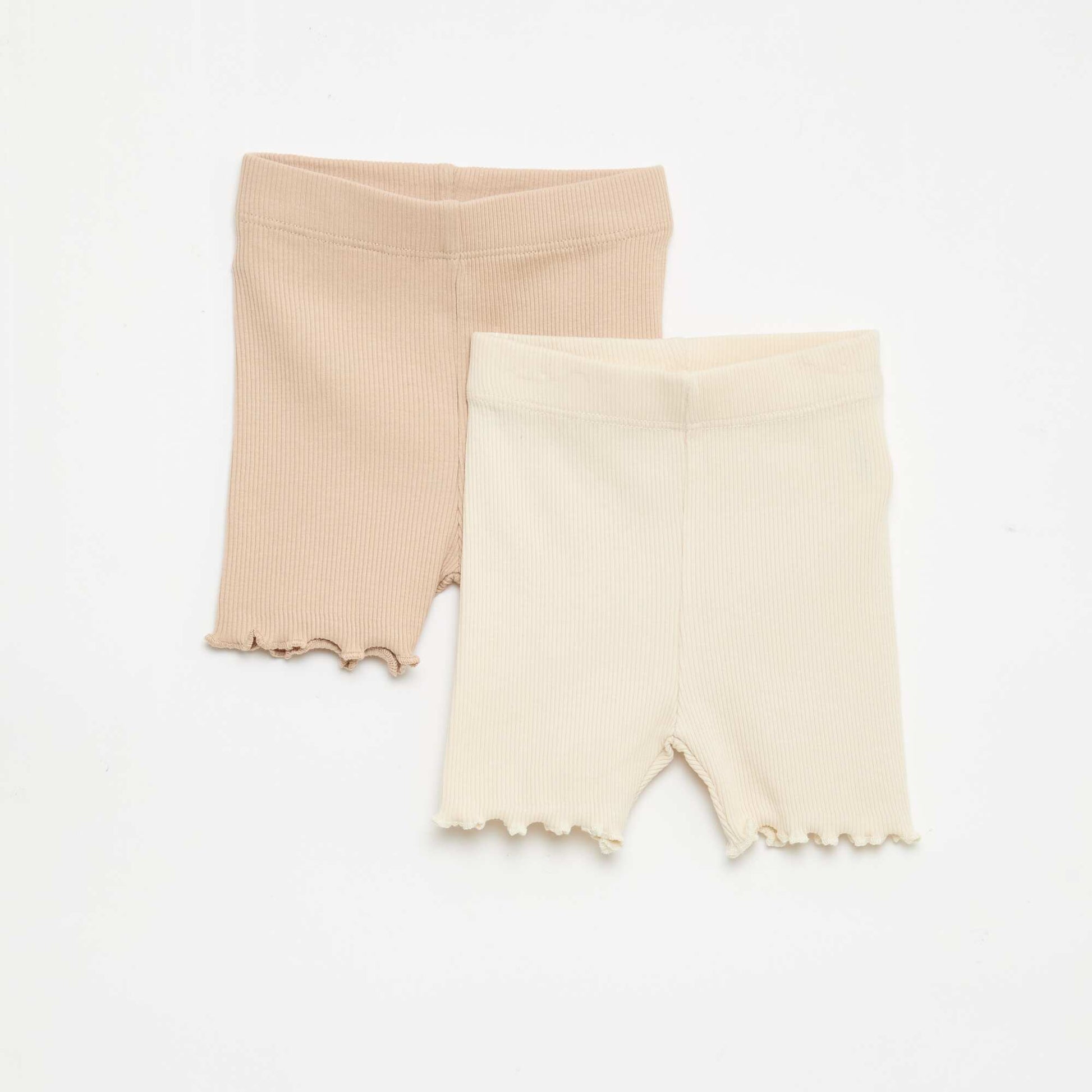Pack de leggings de canalé - 2 unidades BEIGE