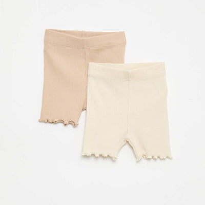 Pack de leggings de canalé - 2 unidades BEIGE