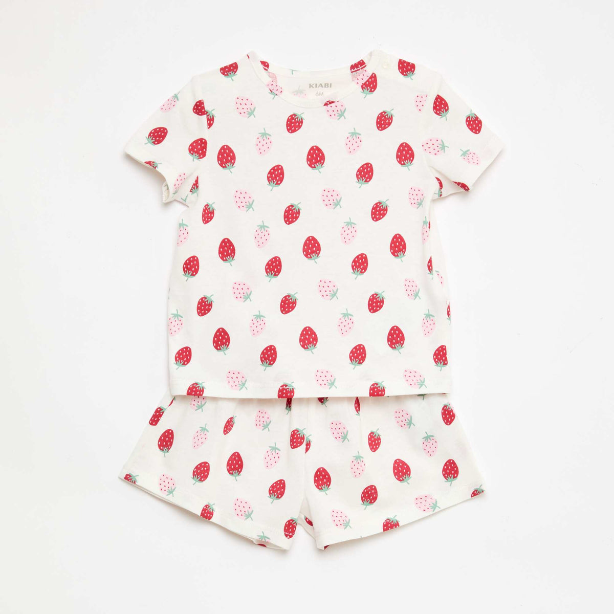 Pack camiseta + pantalón corto estampado BLANCO
