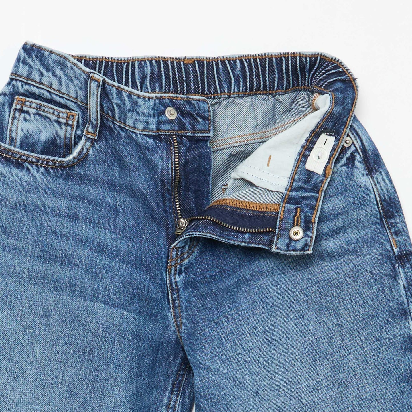 Jean baggy liso 5 bolsillos AZUL