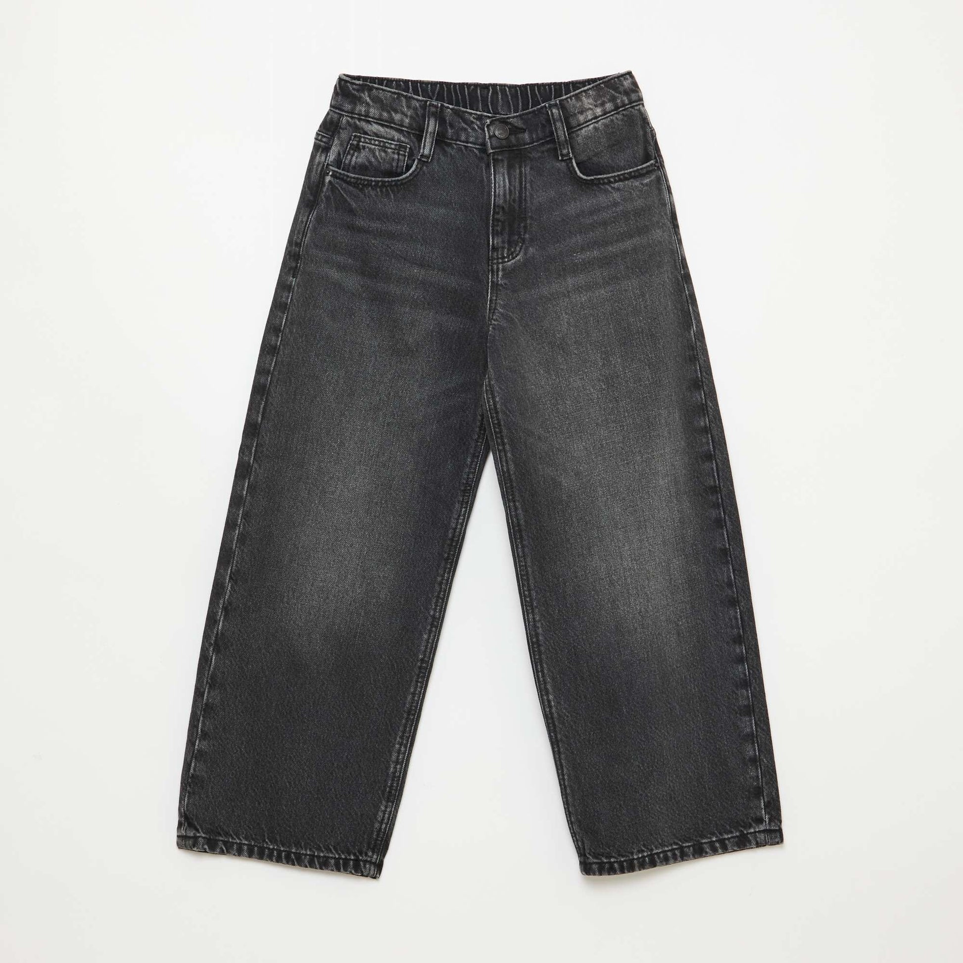 Jean baggy liso 5 bolsillos NEGRO