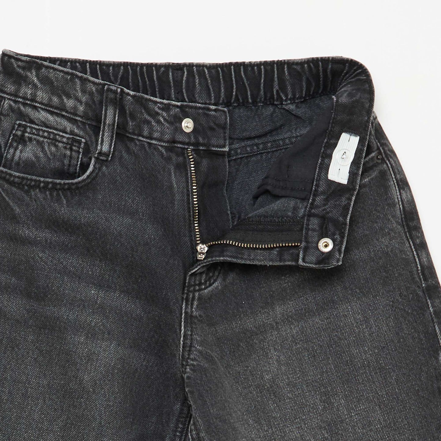 Jean baggy liso 5 bolsillos NEGRO